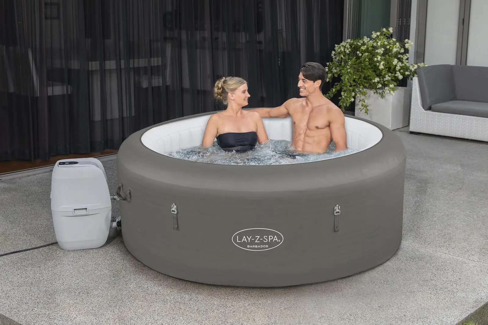Bestway® LAY-Z-SPA® WLAN-Whirlpool Barbados AirJet 180 x 66 cm