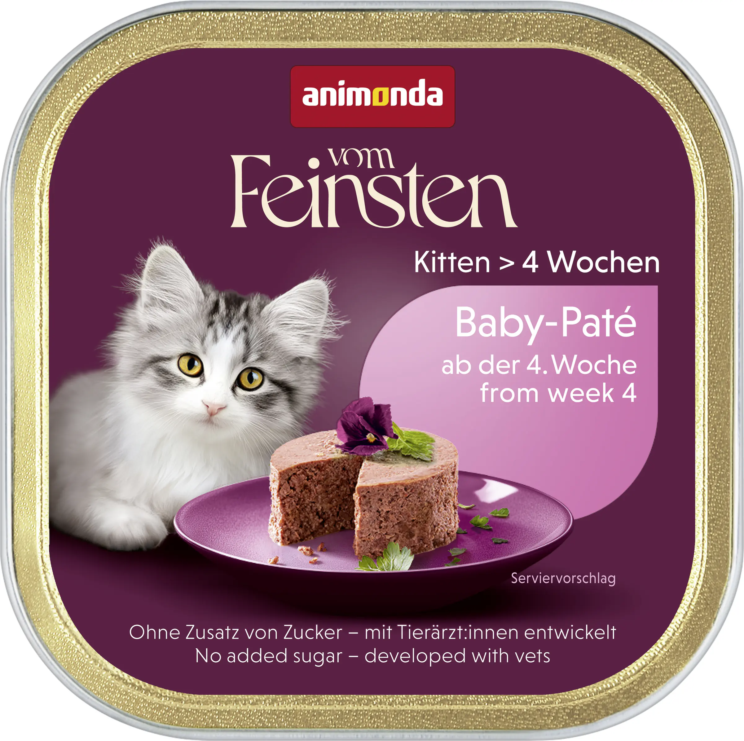 Animonda vom Feinsten Baby-Paté Katzennassfutter Kitten getreidefrei 100 g Geflügel, Rind & Fisch