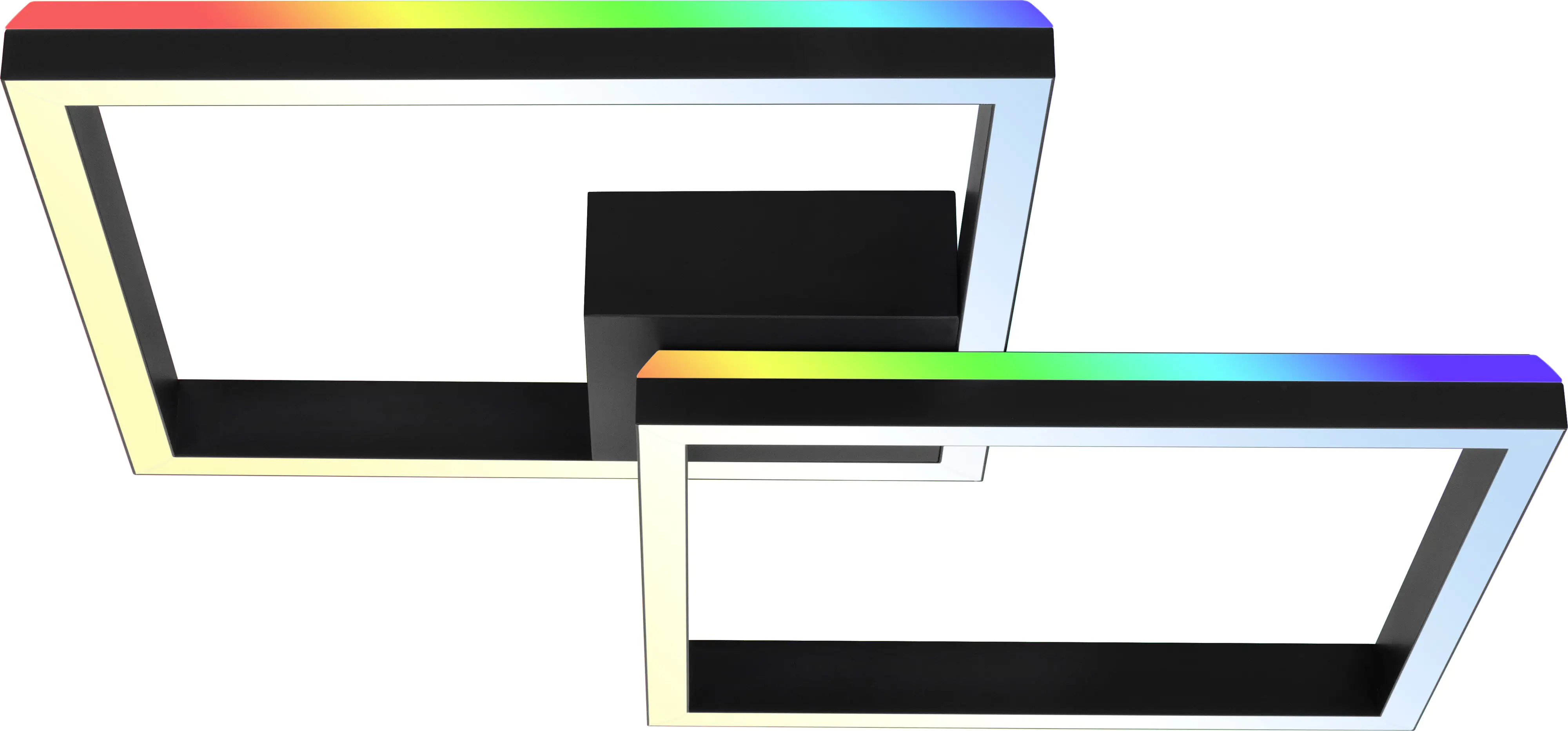 Briloner LED Deckenleuchte Frame Back 64 cm, schwarz, RGB CCT