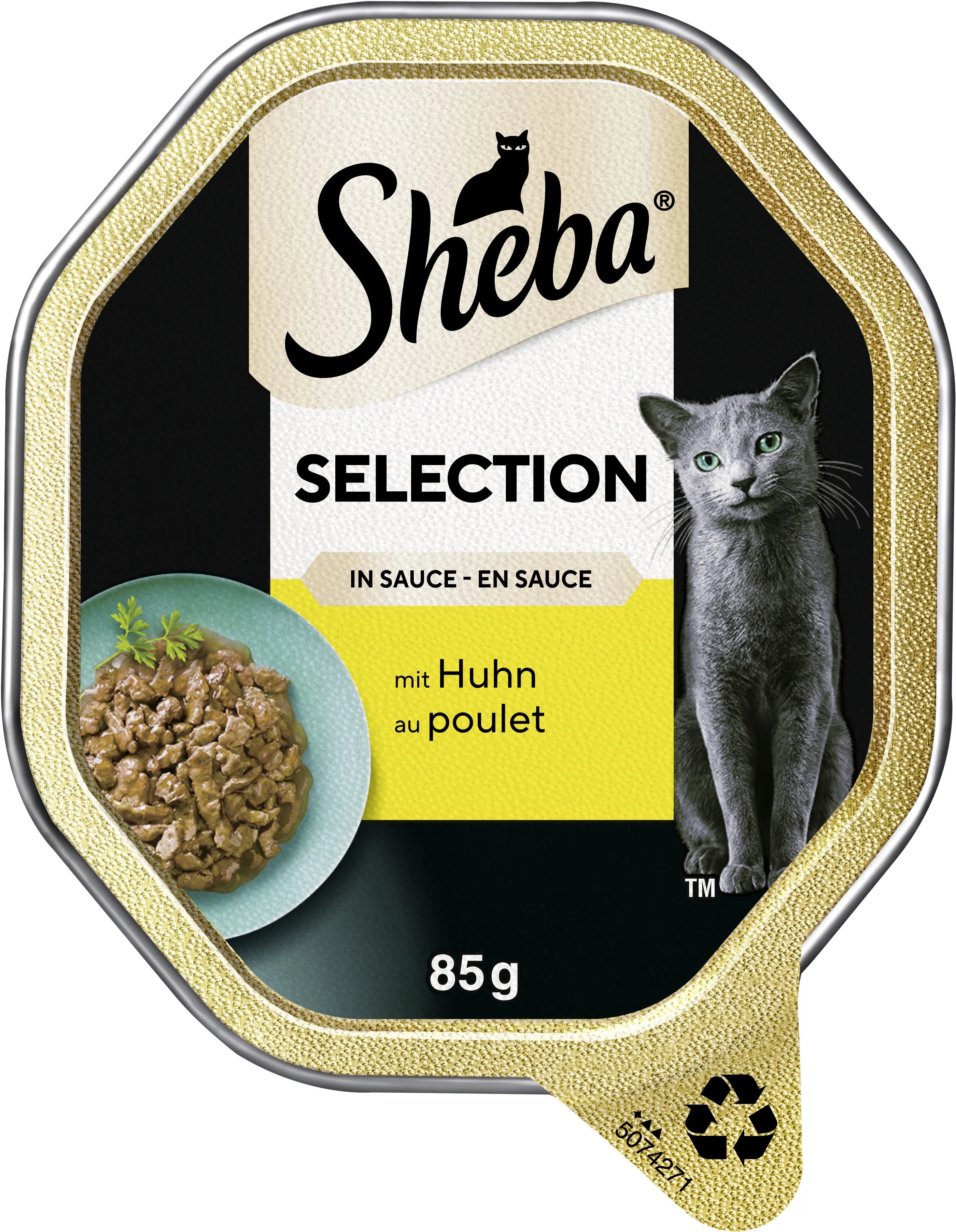 Sheba Selection in Sauce Katzennassfutter Adult 85 g Häpchen mit Huhn