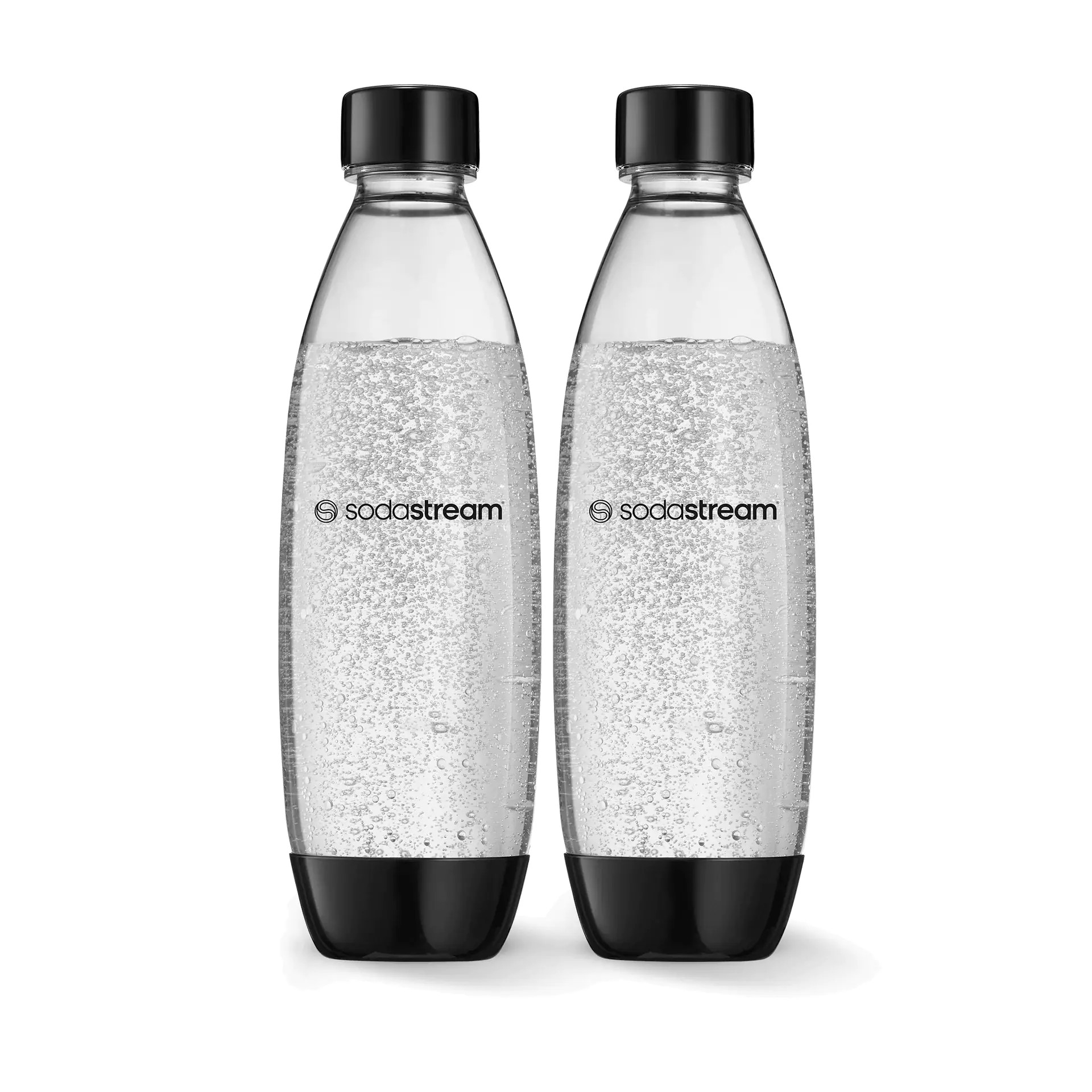 Sodastream spülmaschinengeeignete Kunststoffflasche FUSE 1L 2er-Set schwarz