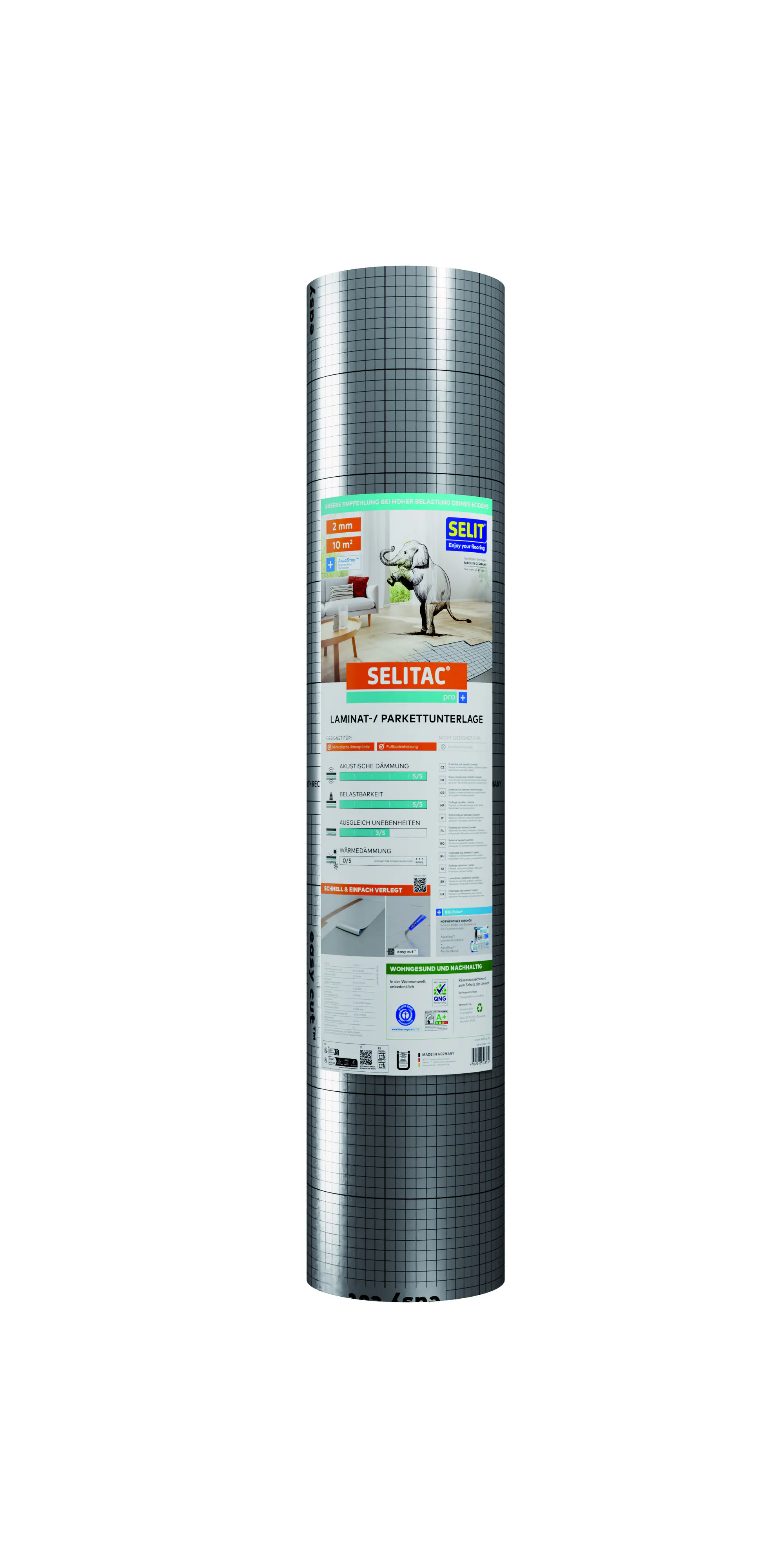 Selitac Trittschalldämmung Parkett- & Laminat 2 mm 10 m²