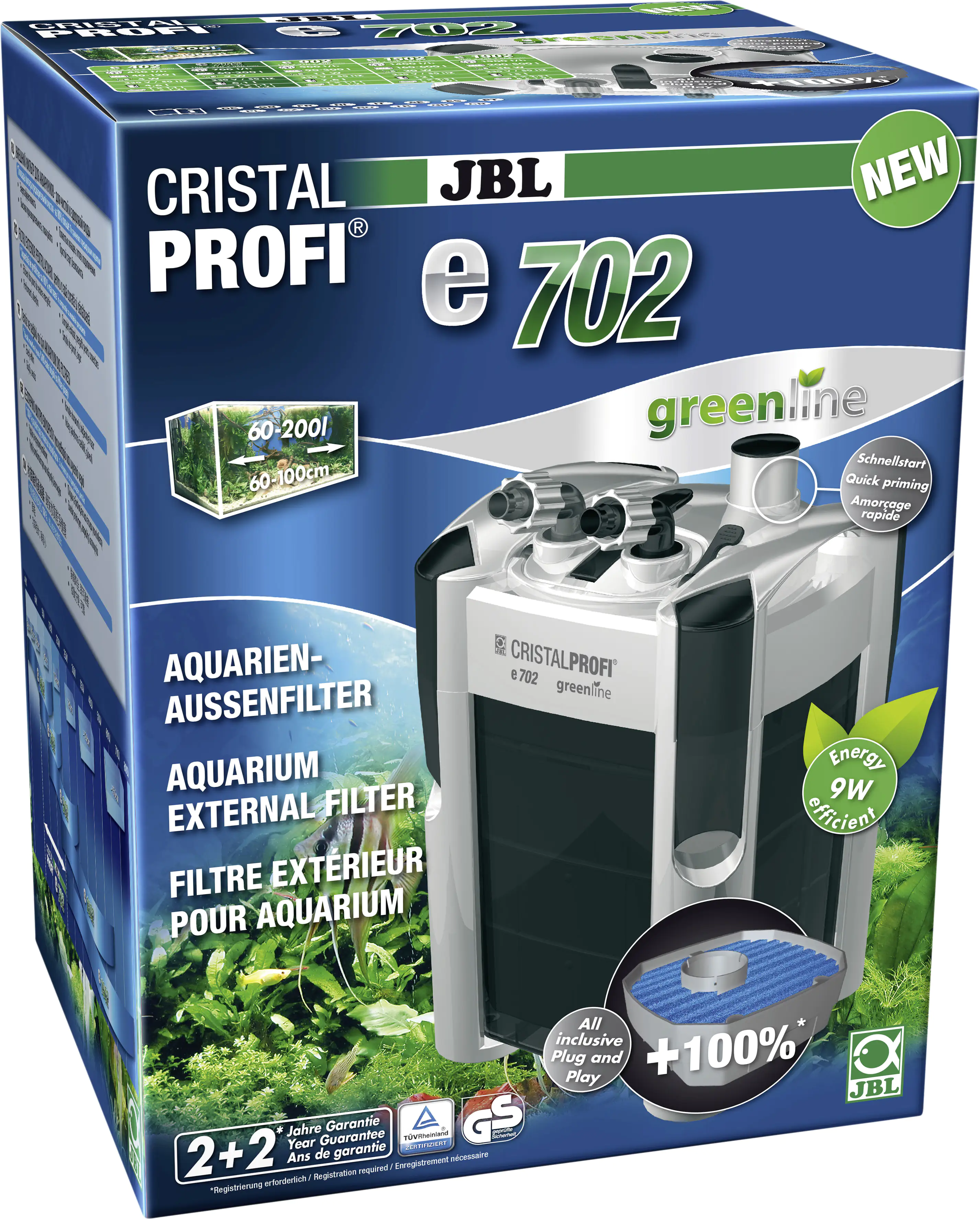 JBL CristalProfi e702 greenline silber / schwarz