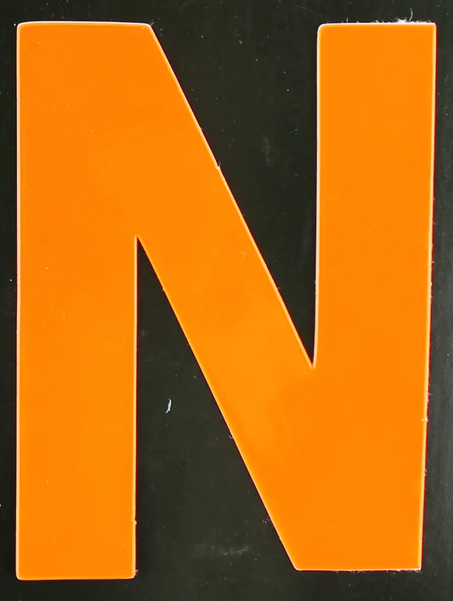 Conacord Reflektierender Klebebuchstabe "N" orange 80 mm
