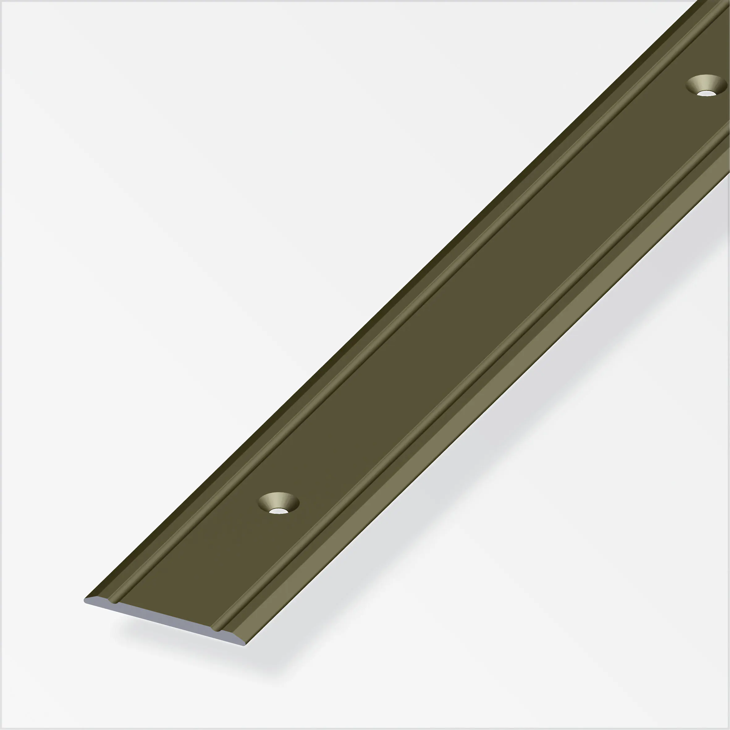 alfer Übergangsprofil 1 m, 30 x 2 mm Aluminium eloxiert bronze