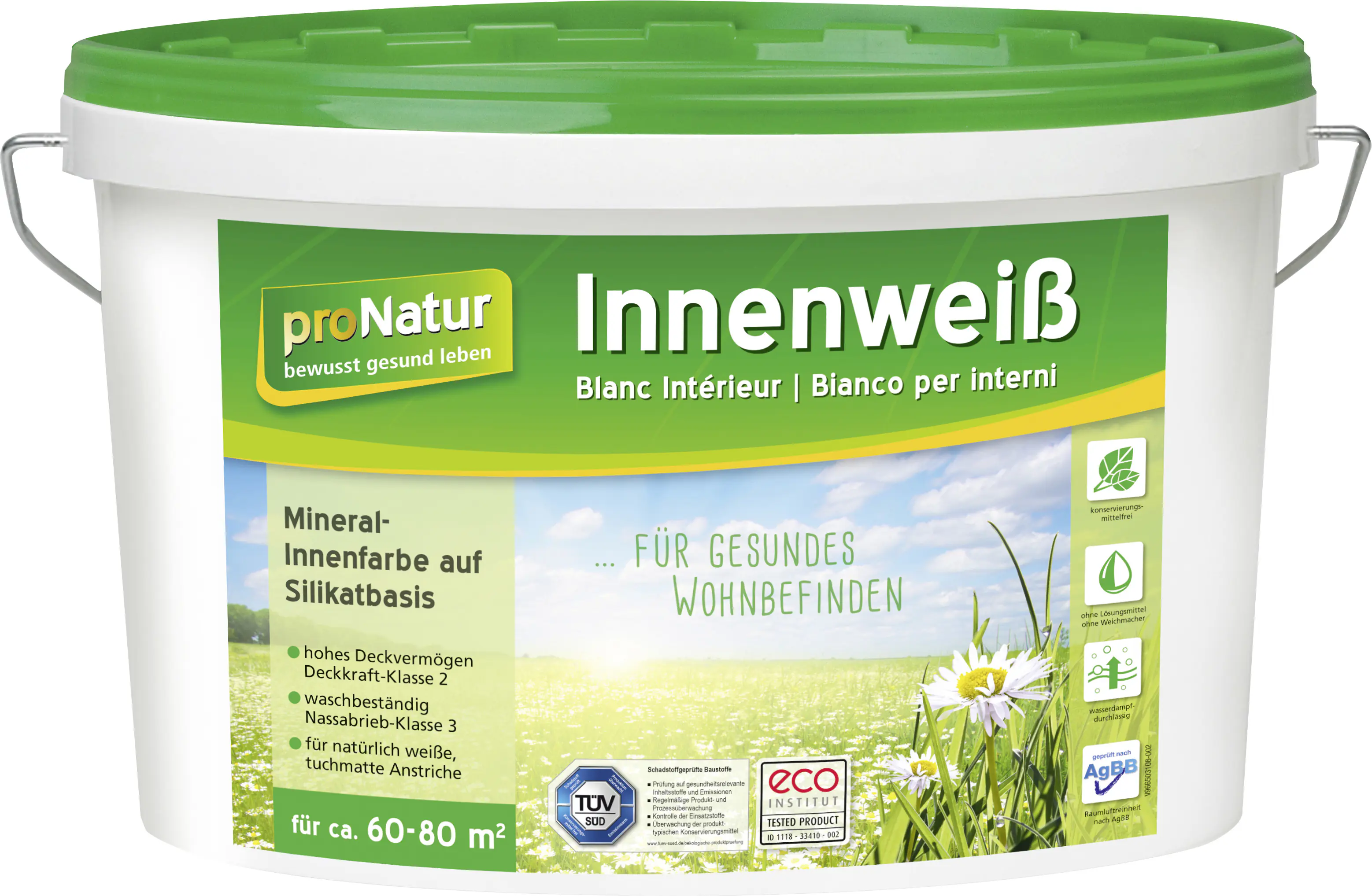 Pronatur Mineralfarbe Innenweiß 10 L weiß