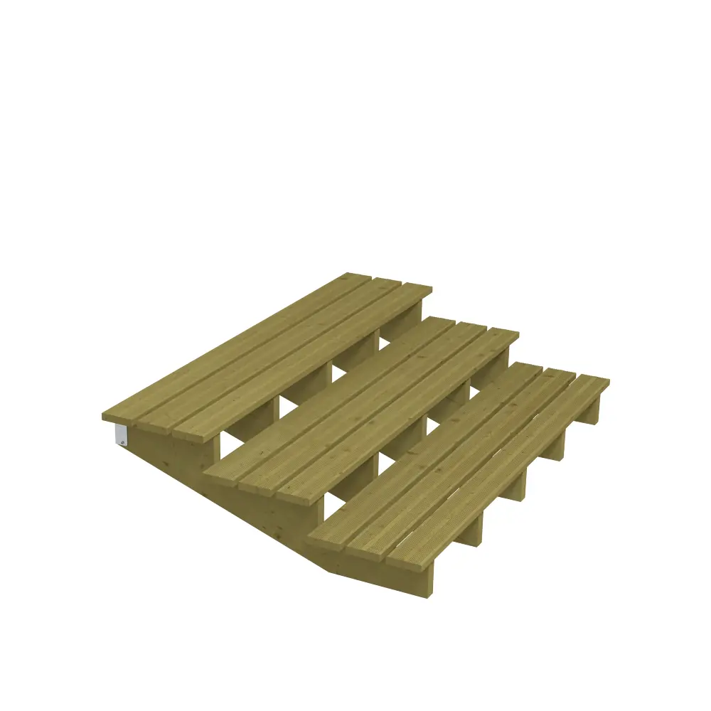 Plus Außentreppe Kiefer 3 Stufen 180 cm breit Schritttiefe 39 cm
