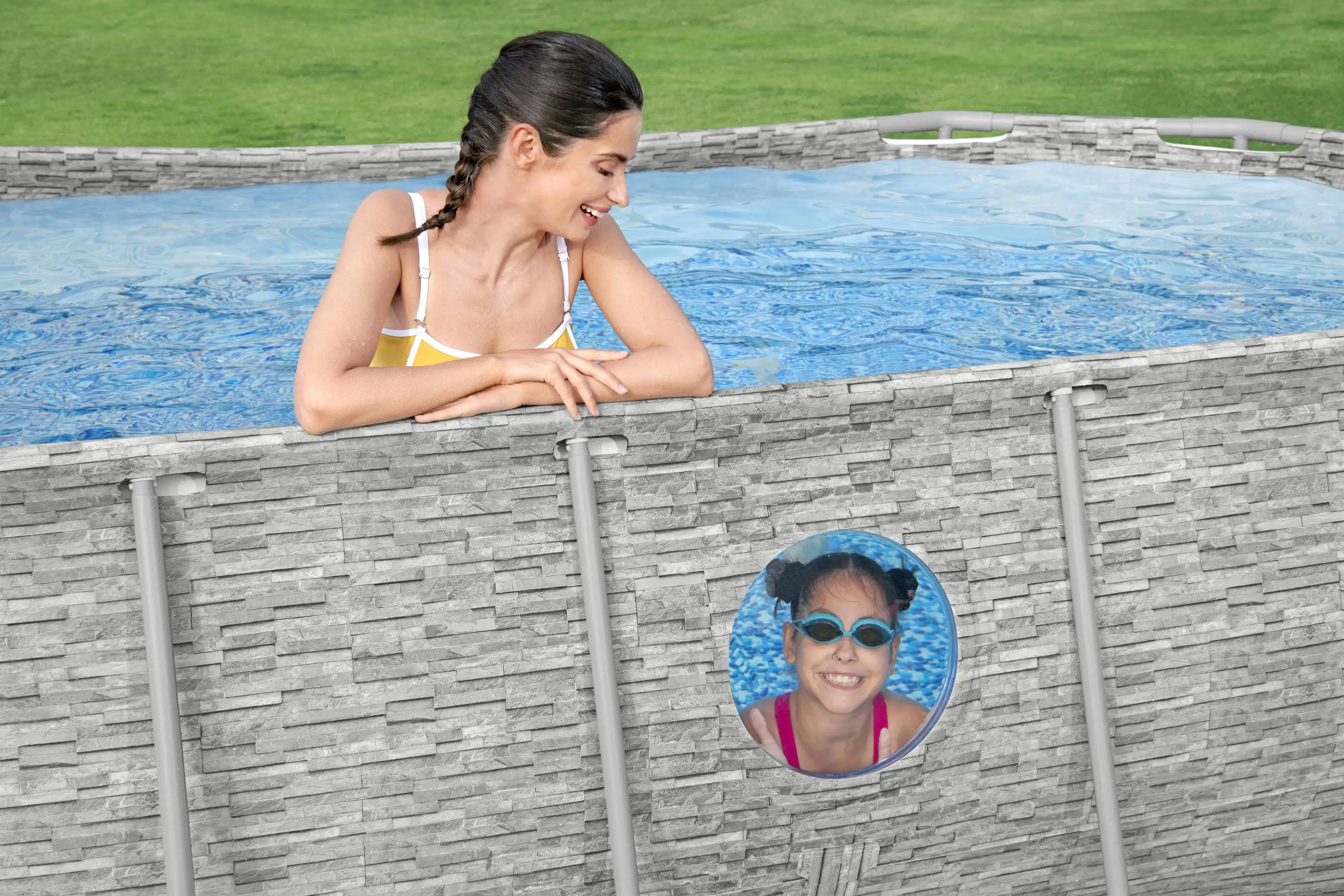 Bestway Power Steel Pool Komplett-Set oval 427 x 250 x 100 cm