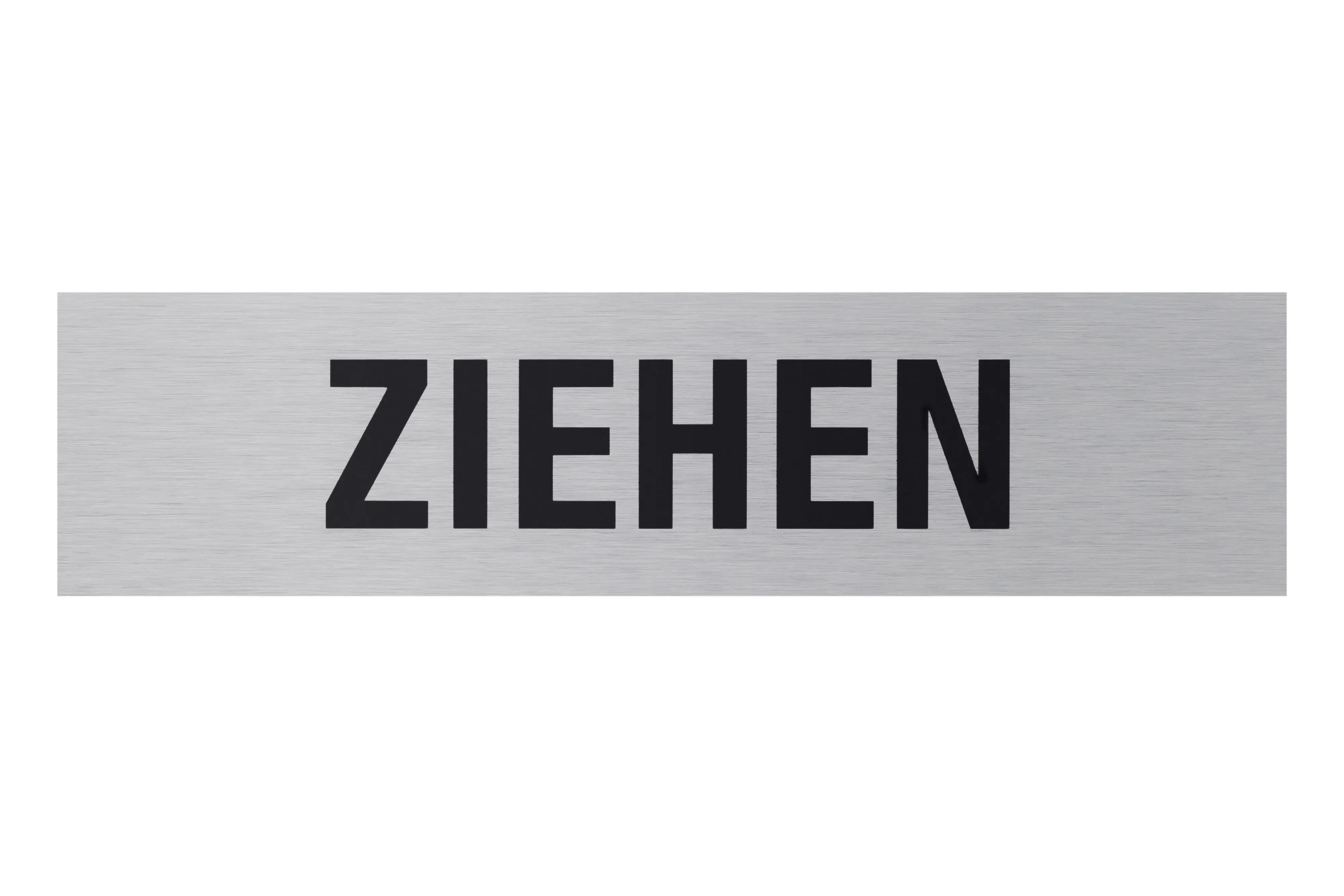 Conmetall Aufkleber Ziehen Aluminium 16 x 4 cm edelstahl-optik