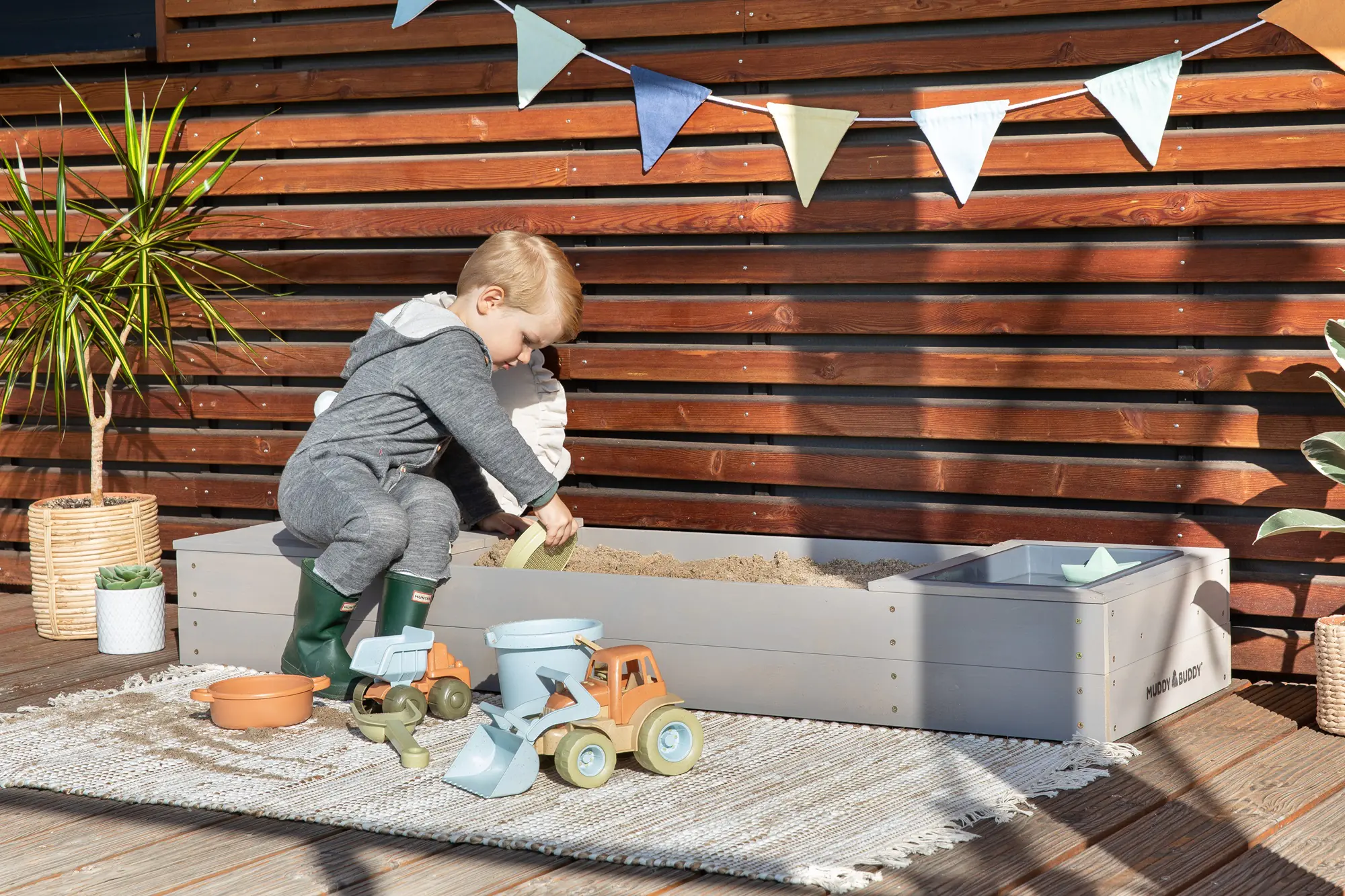 Muddy Buddy Sandkasten Space Saver 150 x 45 x 20 cm