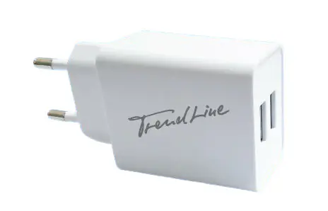 Trendline USB-Ladeadapter 230V 2x USB 5V 2,4 A 12W