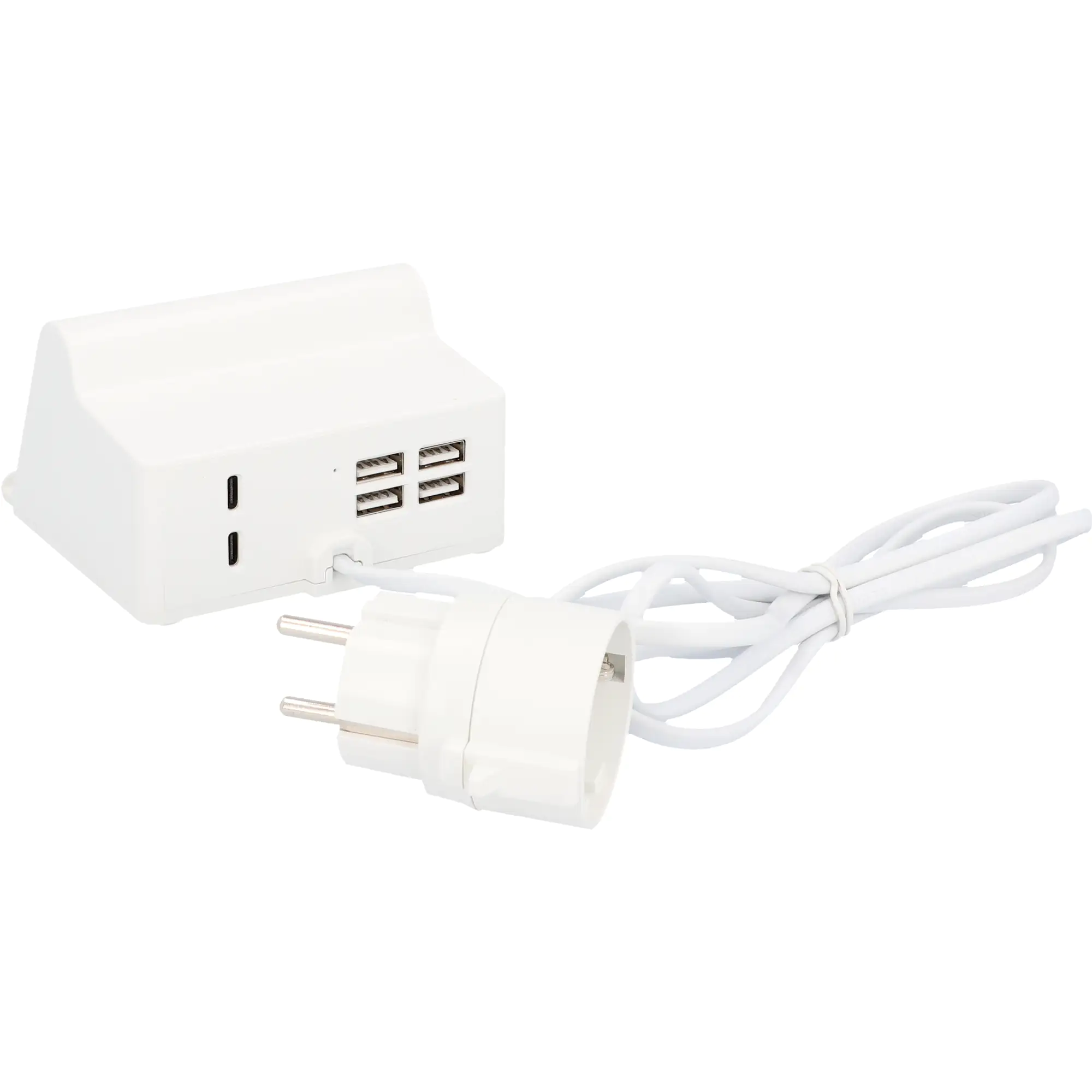 Unitec USB Ladestation A + C mit Halter, 4+2