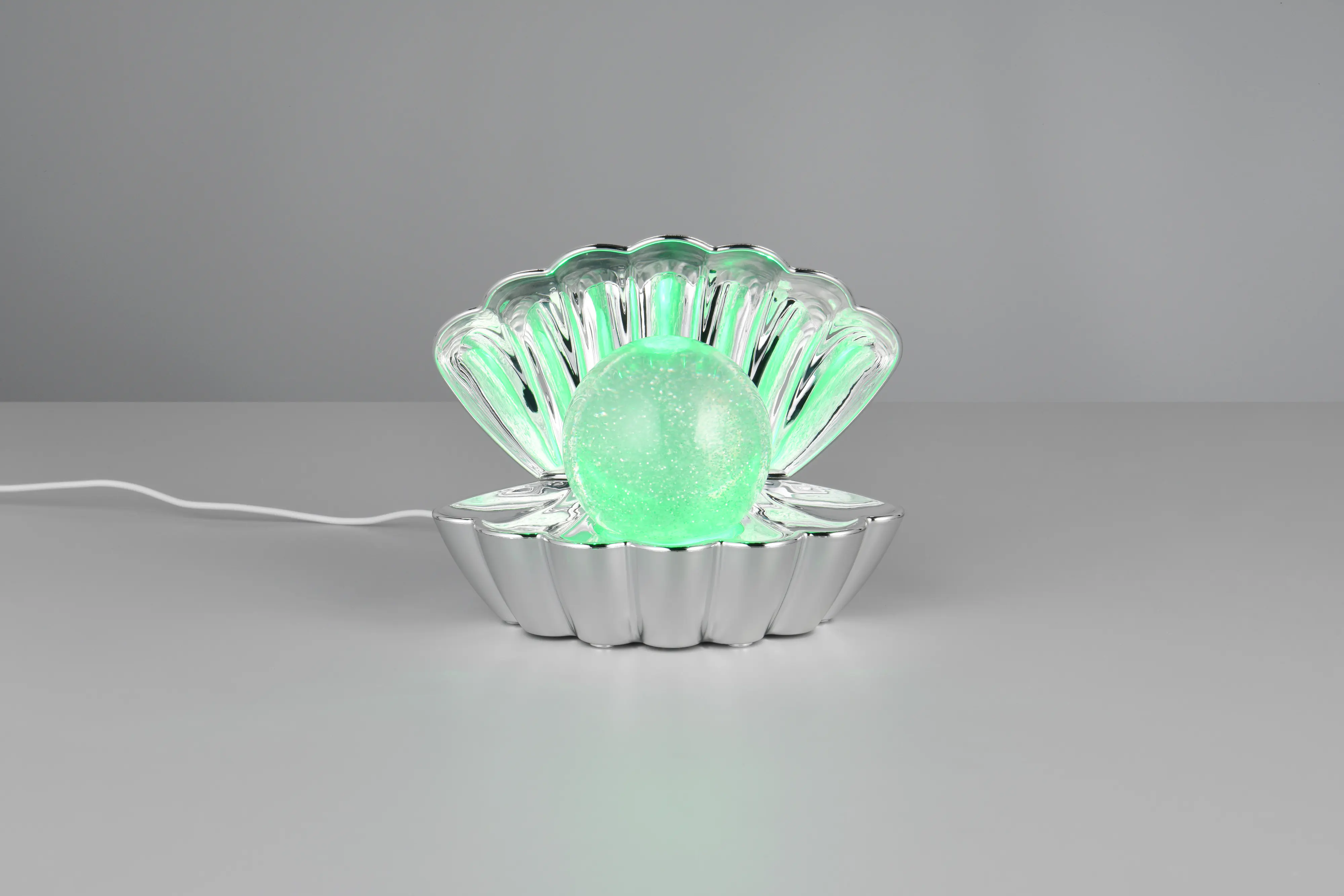 Reality LED Tischleuchte Shelly mit Glitzerkugel 18 x 15 cm RGB chrom 