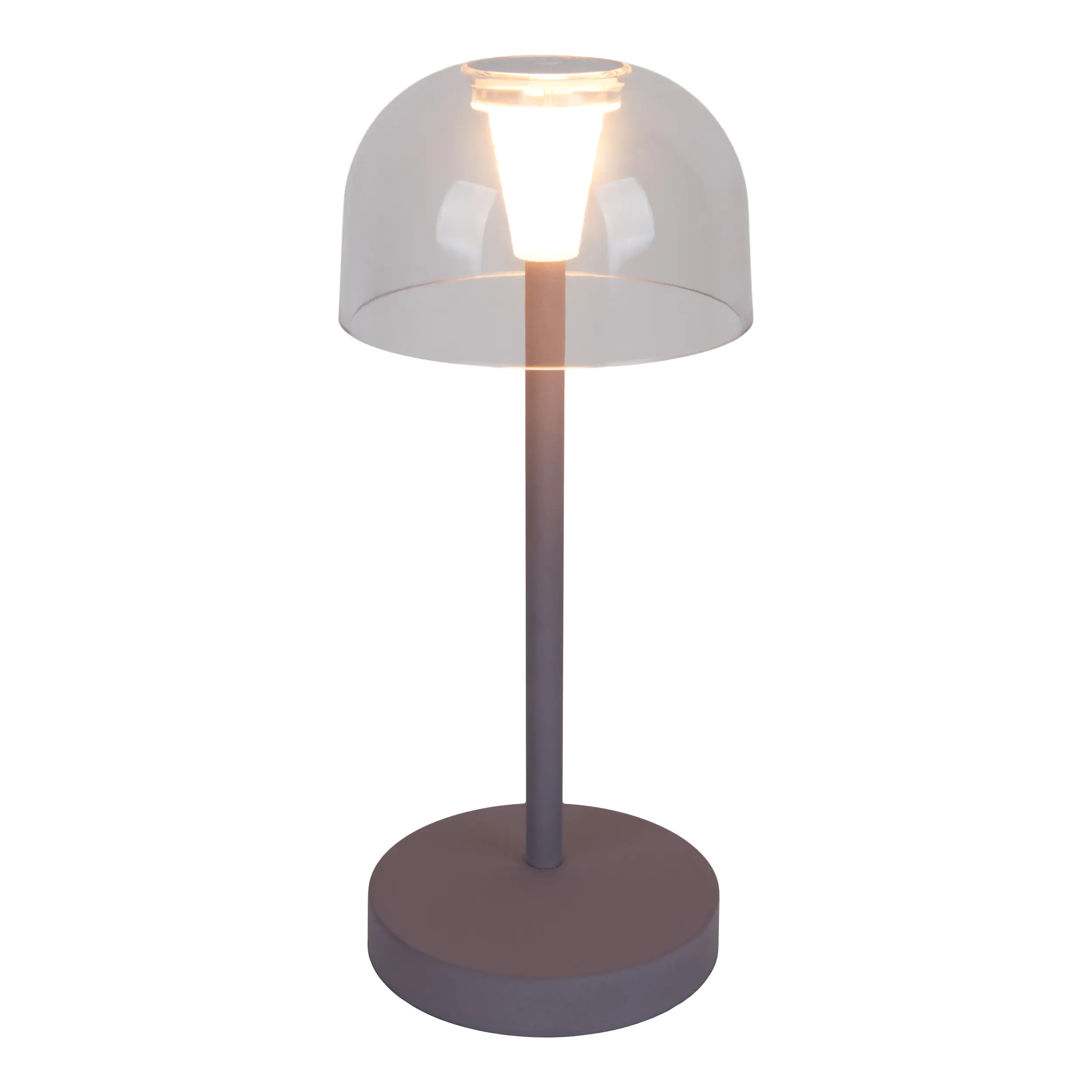 Light & More LED Akku-Tischleuchte Gomba violett dimmbar