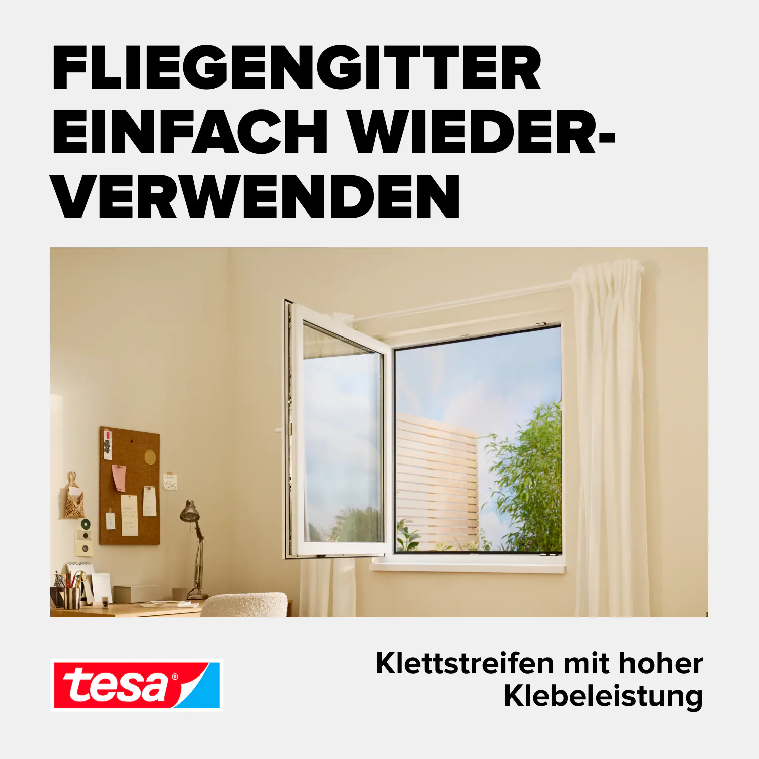 tesa Klettband-Ersatzrolle COMFORT für Fliegengitter 5,60 m