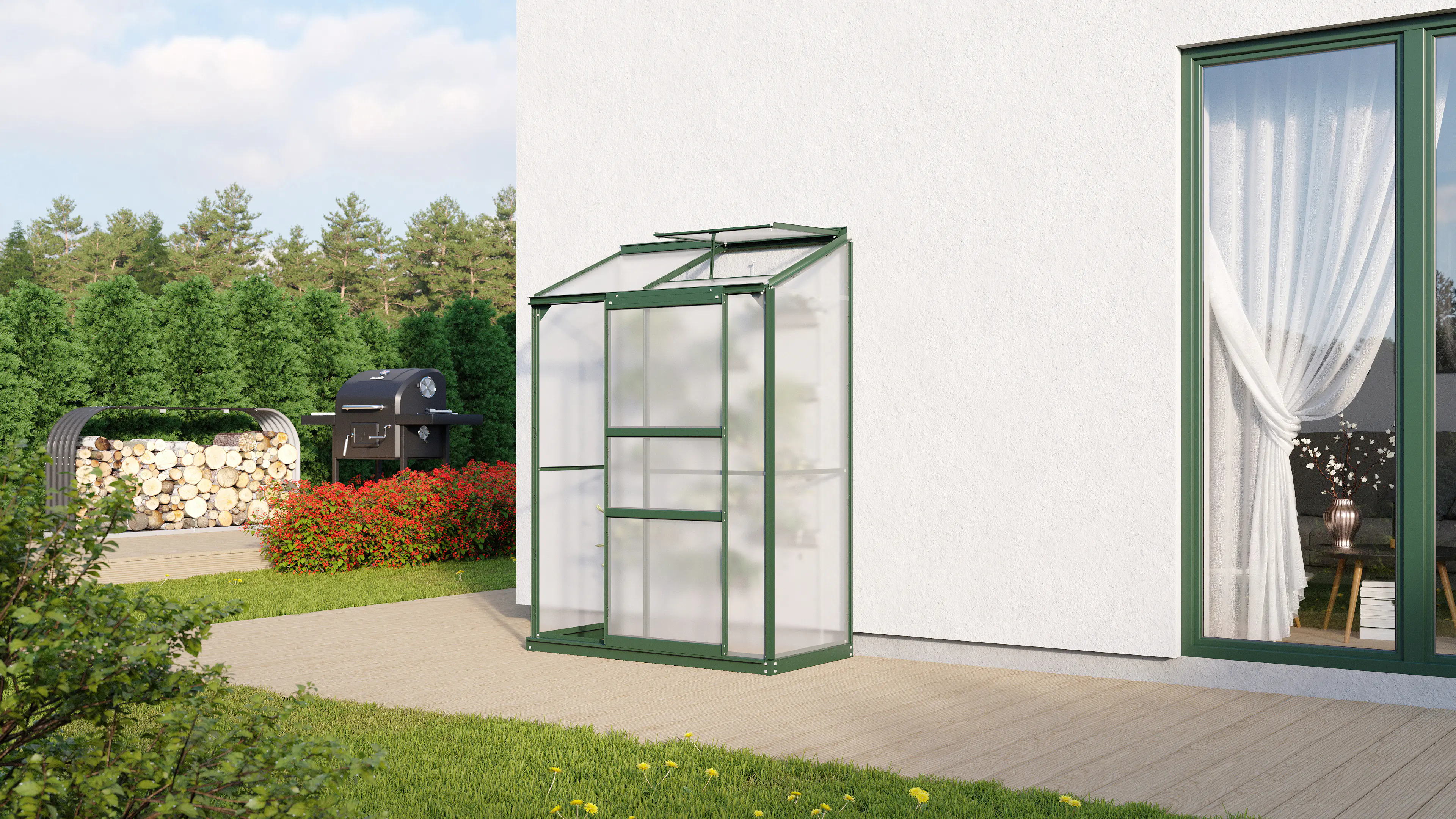 Vitavia Anlehngewächshaus Styx 900 65 x 130 cm 4 mm HPK