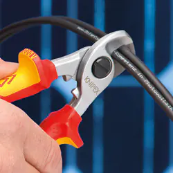 Knipex Kabelschere 165 mm VDE verchromt, Mehrkomponenten-Hülle