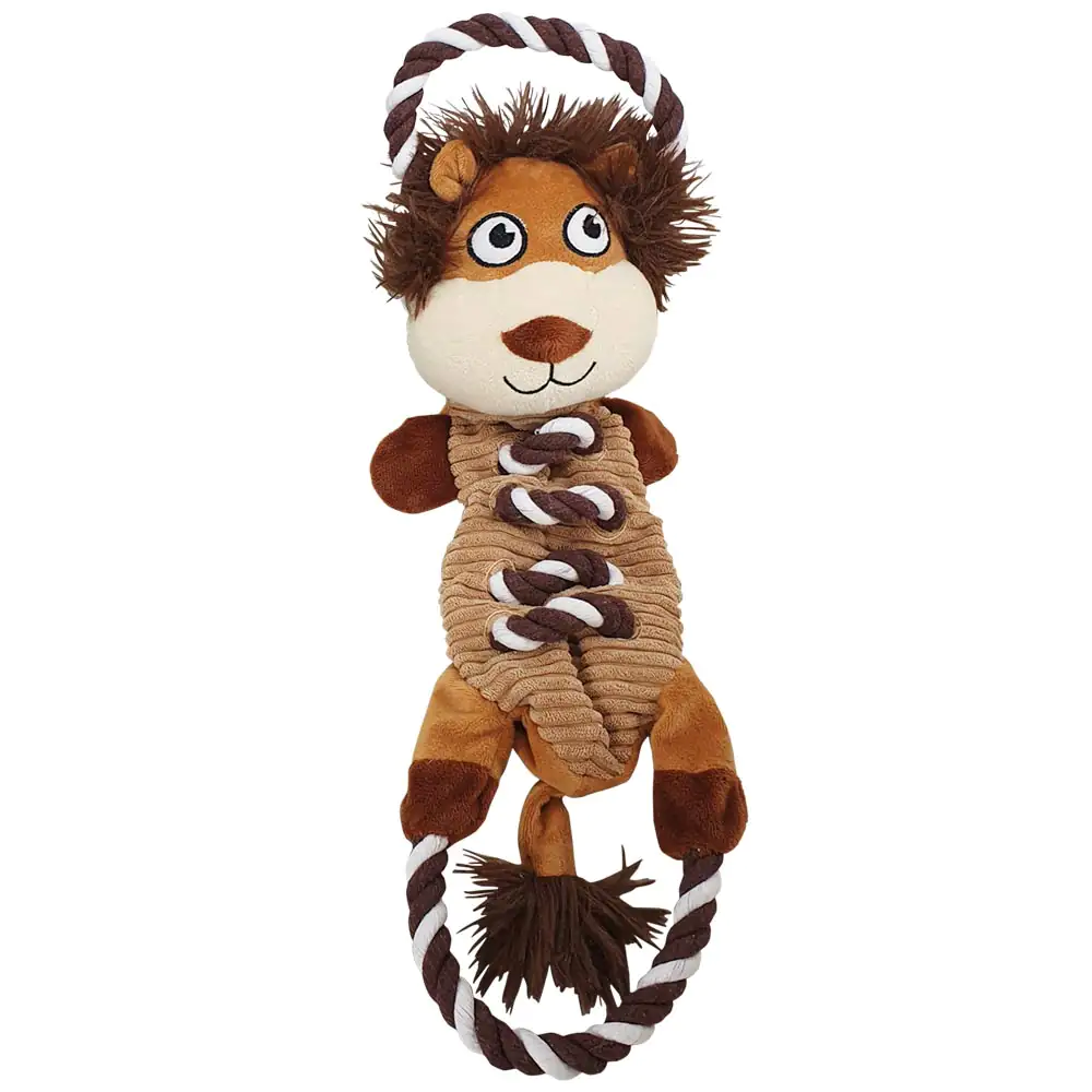 Nobby Hundespielzeug Plüschlöwe mit Seil 47 cm