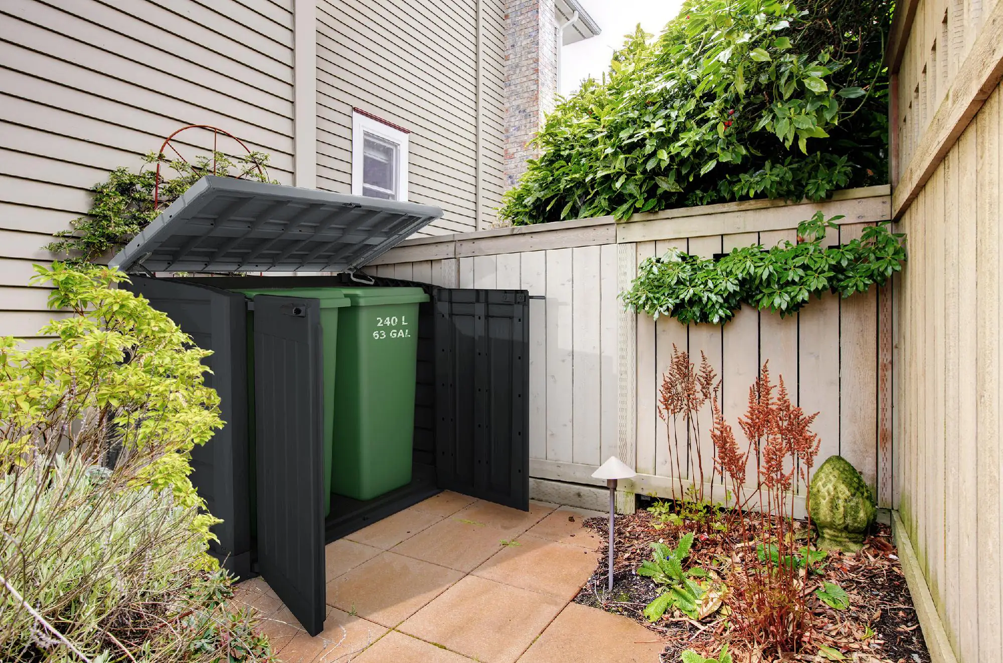Keter Mülltonnenbox Gartenbox Store it Out Max schwarz/grau