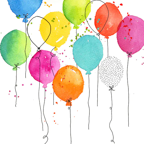 Braun & Company Servietten Motiv Ballon Party 33 x 33 cm - 20er Pack
