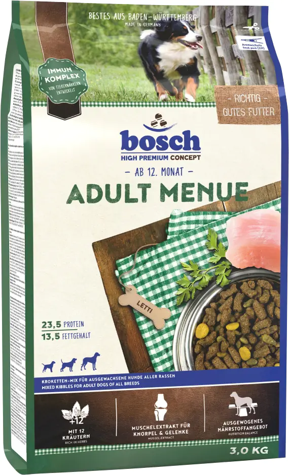 Bosch Hundetrockenfutter Adult Menue 3 kg Geflügel mit Kräuter