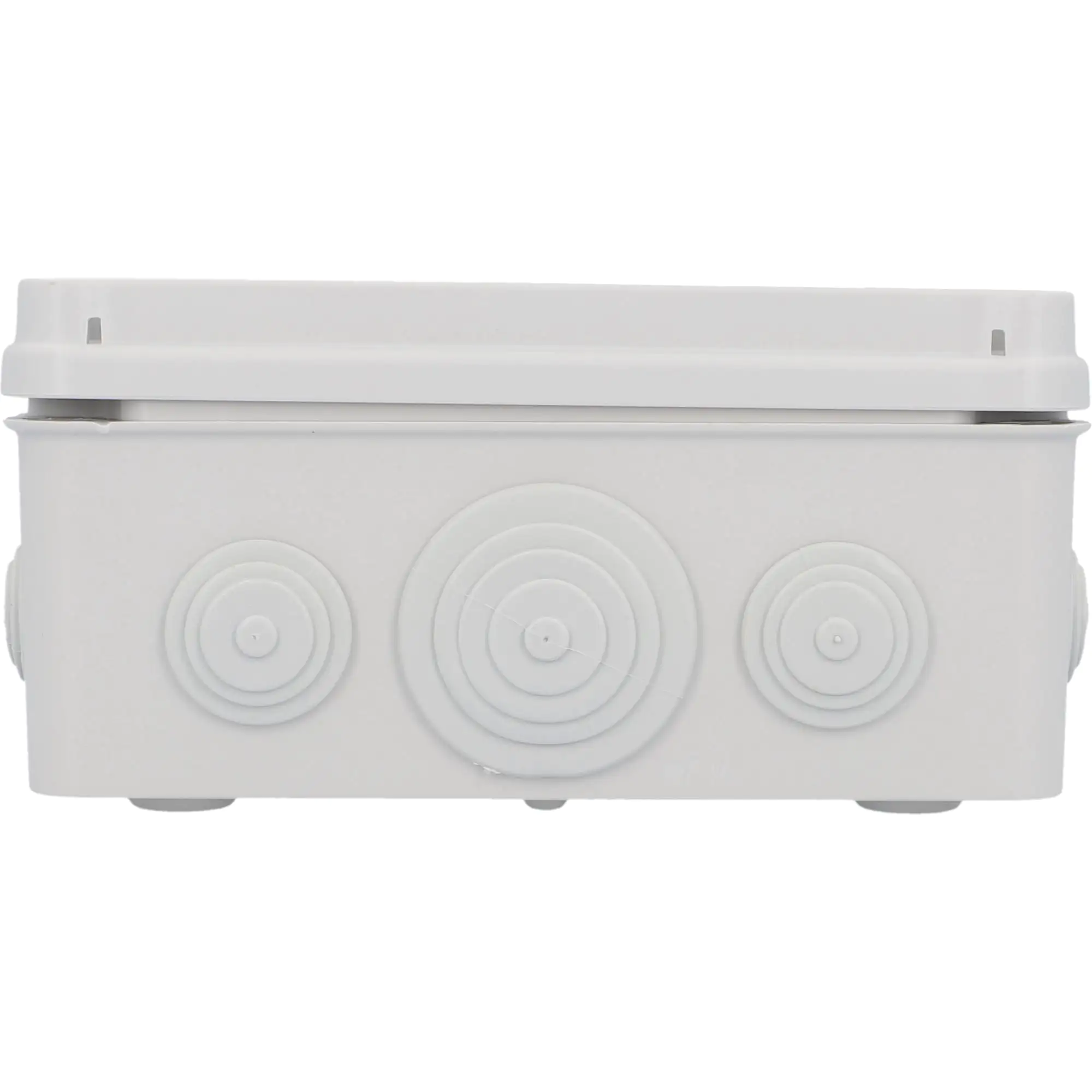 Aufputz- Abzweigdose IP65, mit Schraubdeckel, 175 x 130 x 84 mm, grau