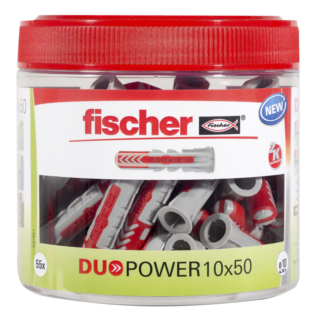 Fischer Dübel DuoPower 10.0 x 50 mm - 55 Stück