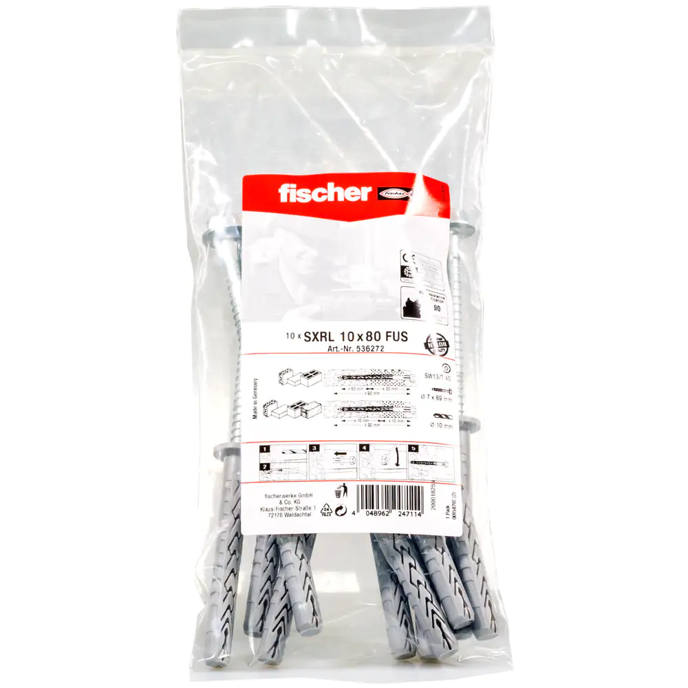 Fischer Langschaftdübel 10.0 x 80 mm - 10 Stück