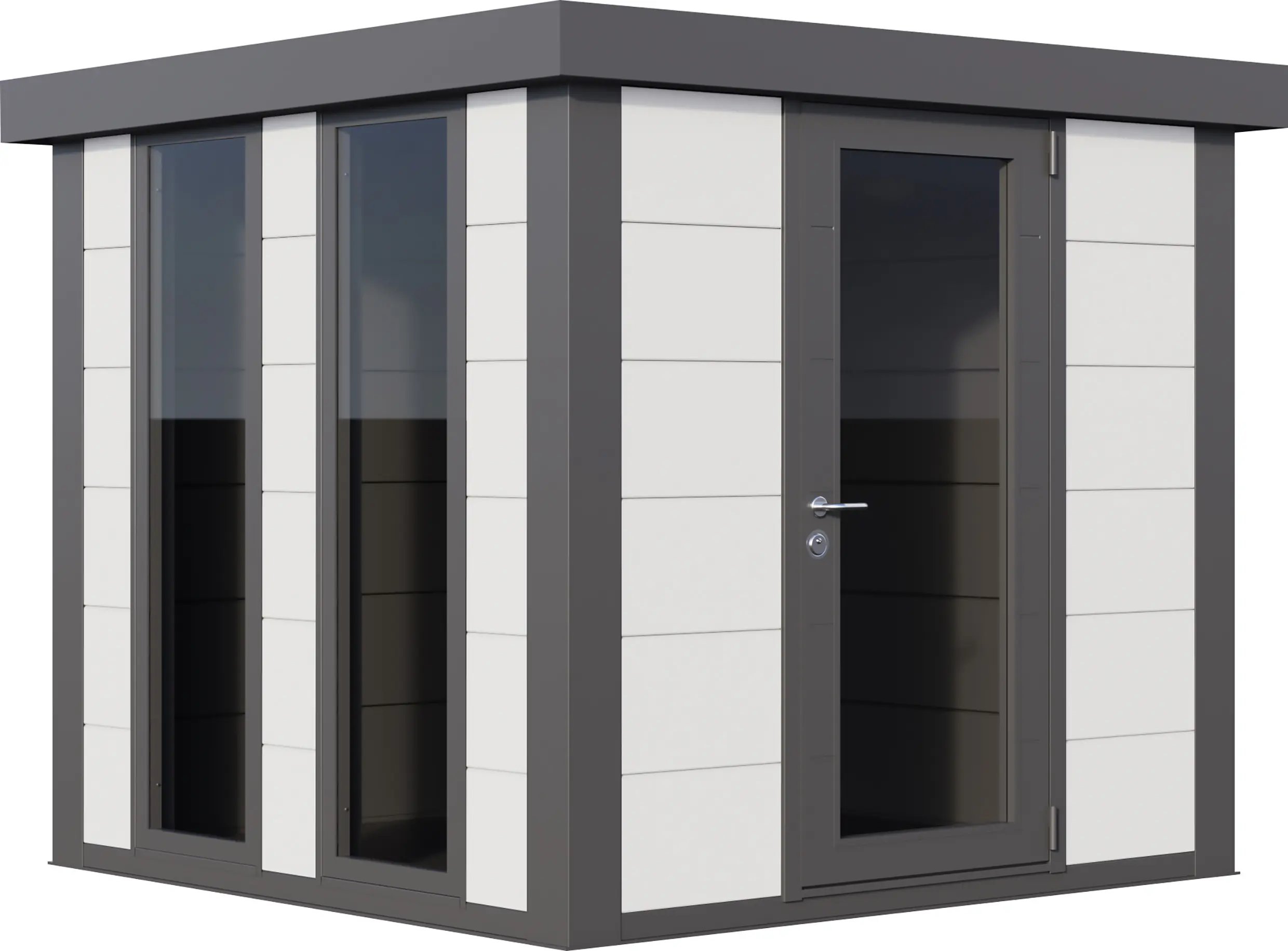 Telluria Gerätehaus Luminato 2424 weiß 238 x 238 cm