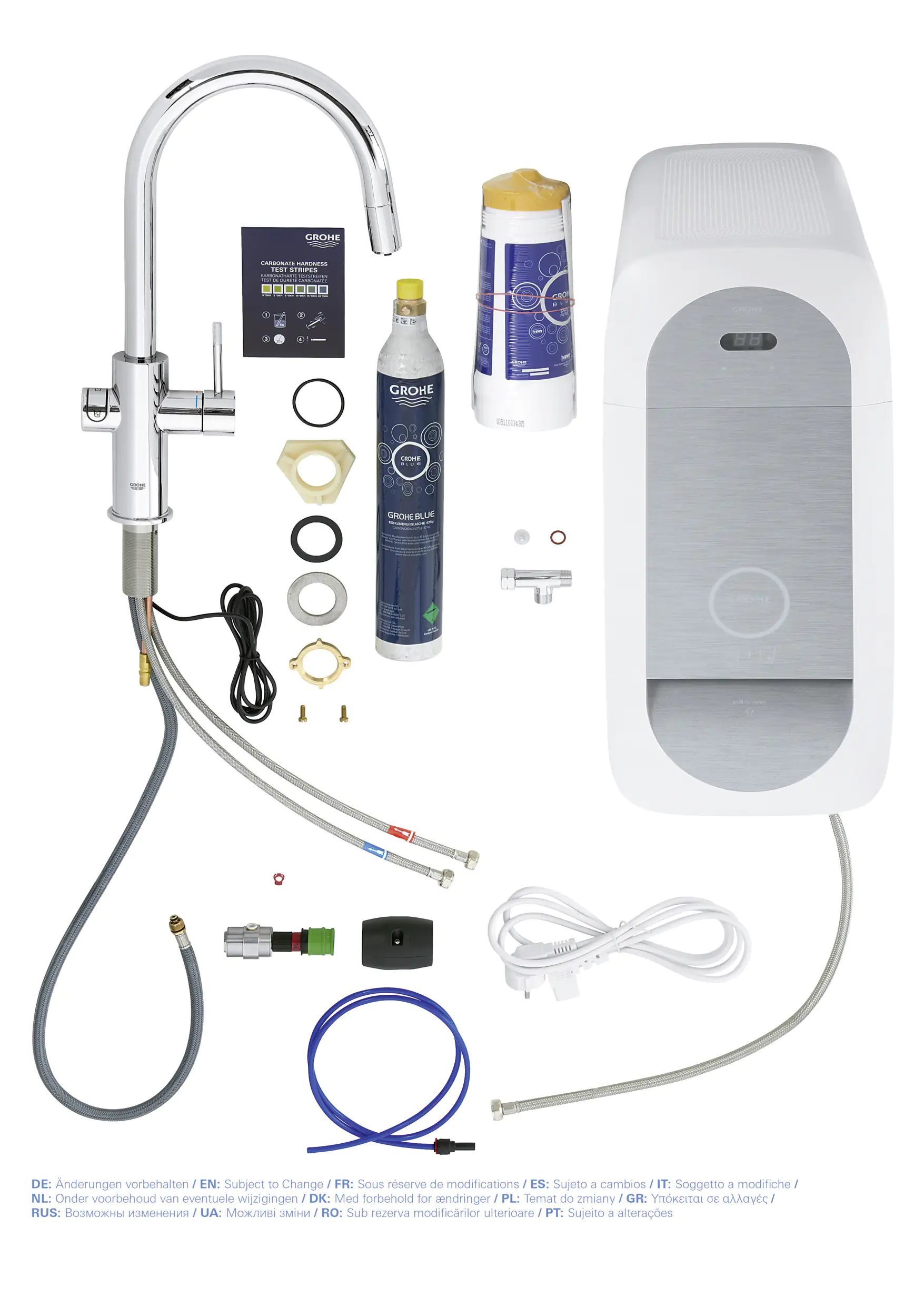 Grohe Blue Home C-Auslauf Starter Kit mit herausziehbarem Mousseurauslauf chrom
