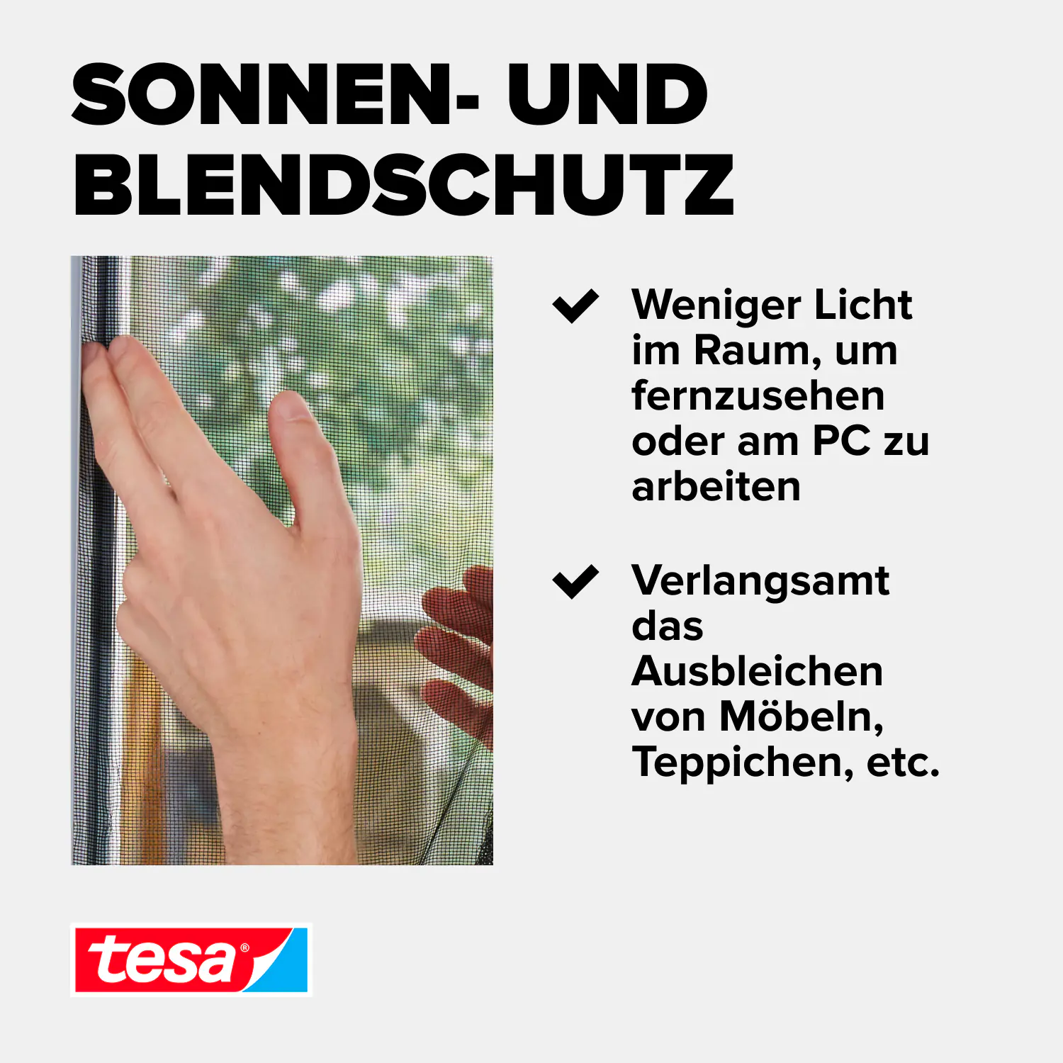 tesa Insektenschutz-Dachfenster SUN PROTECT 120 x 140 cm anthrazit