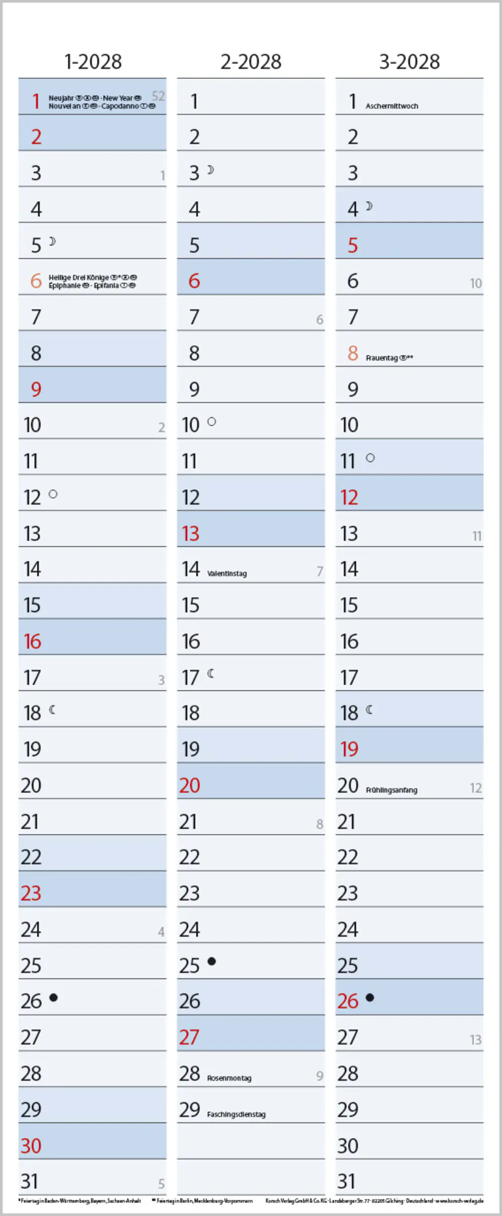 Korsch Kalender Timer for 2 Lifestyle 2027