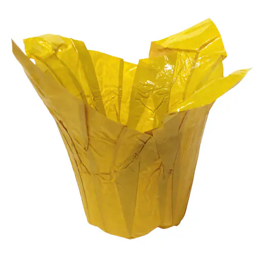 Südblume Pflanzübertopf-Folie Papier Ø 12 cm gelb