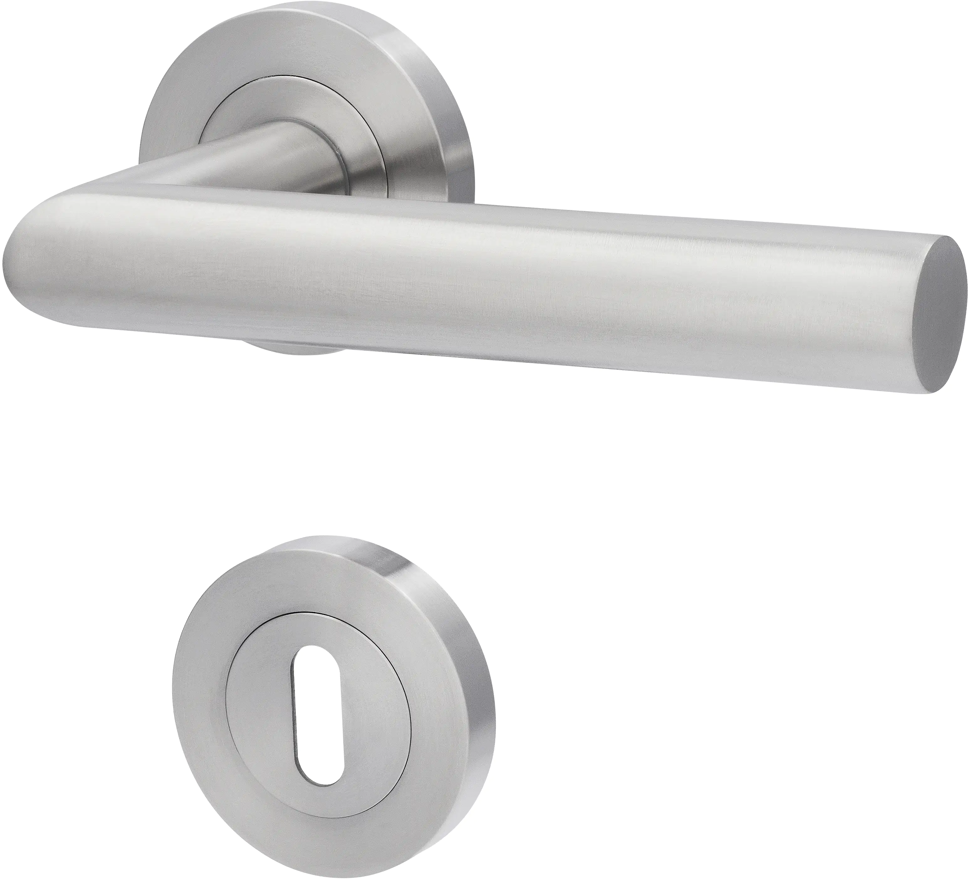 Alpertec BB-Rosettengarnitur Solid 9 Edelstahl silber rund