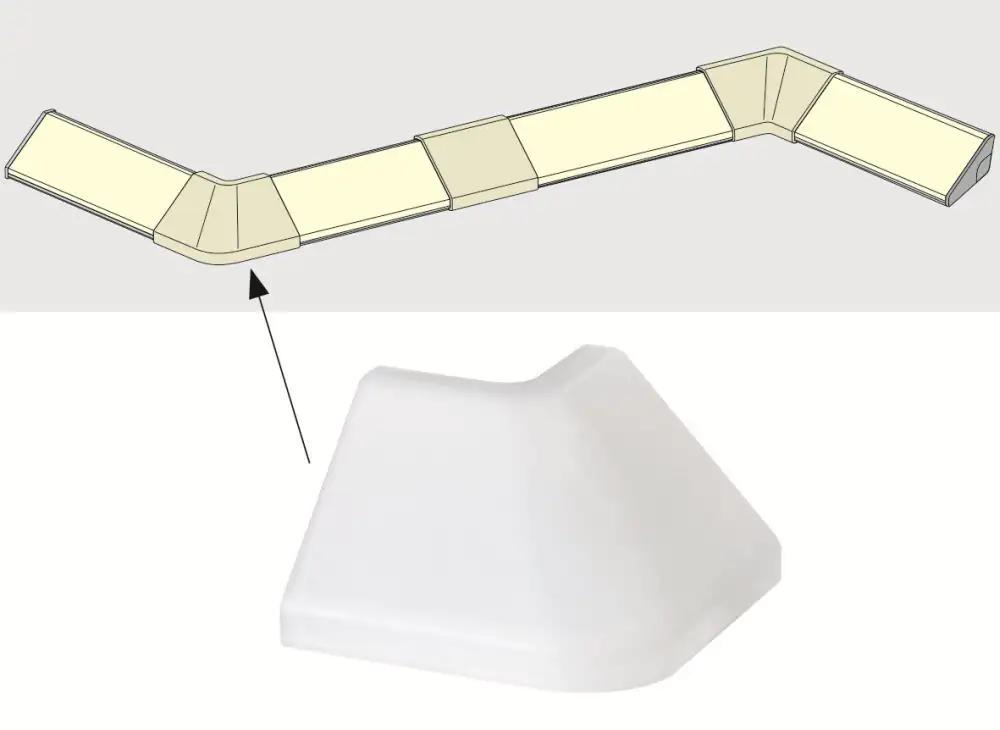 Paulmann Delta Profil Corner 2er Pack Satin Kunststoff