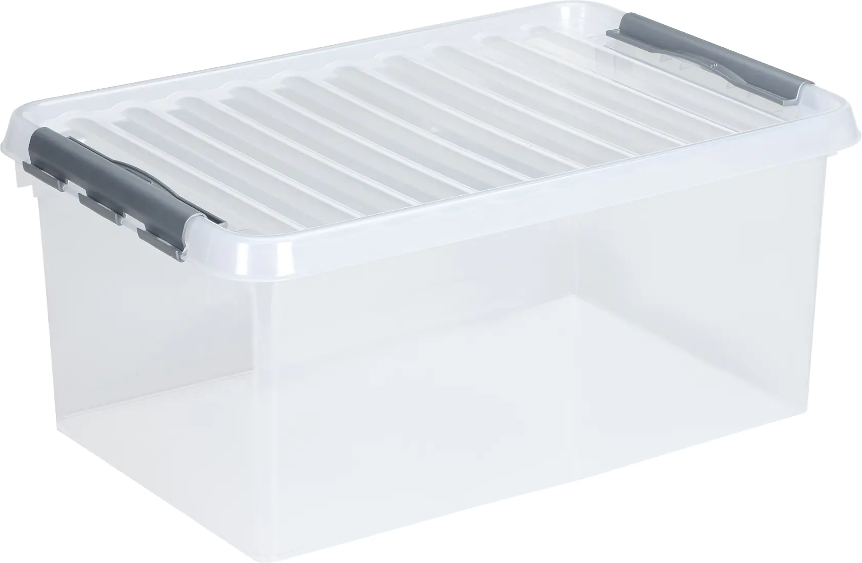 Sunware Aufbewahrungsbox Q-Line mit Deckel 60 x 40 cm 45 L metallfarbig