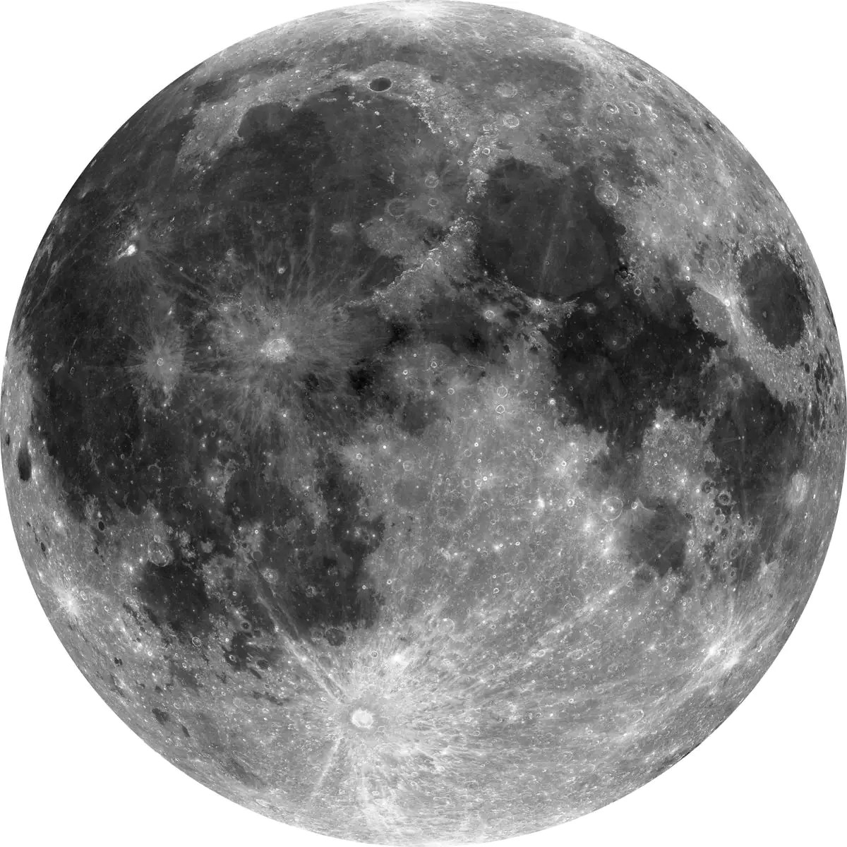 Komar Vlies Fototapete Dot Moon Ø 125 cm, selbstklebend