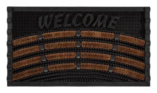 Fussmatte Welcome  schwarz kokos gummi, 40 x 70 cm