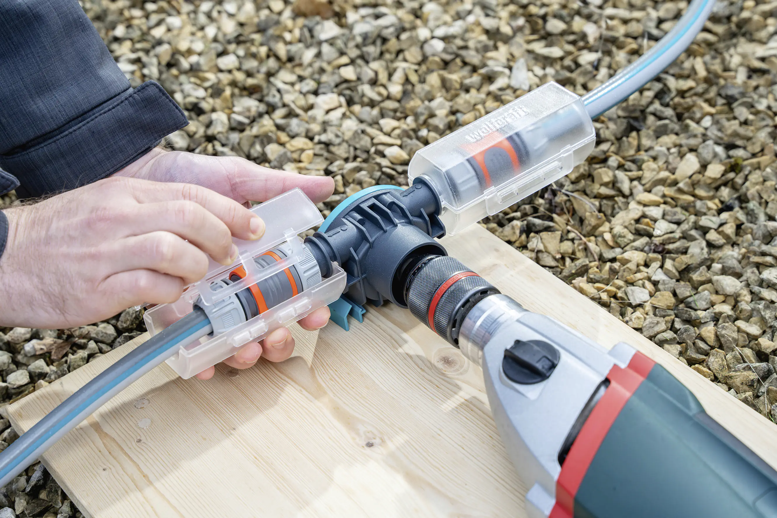 Wolfcraft Bohrmaschinenpumpe Pro bis zu 3000 L/h 
