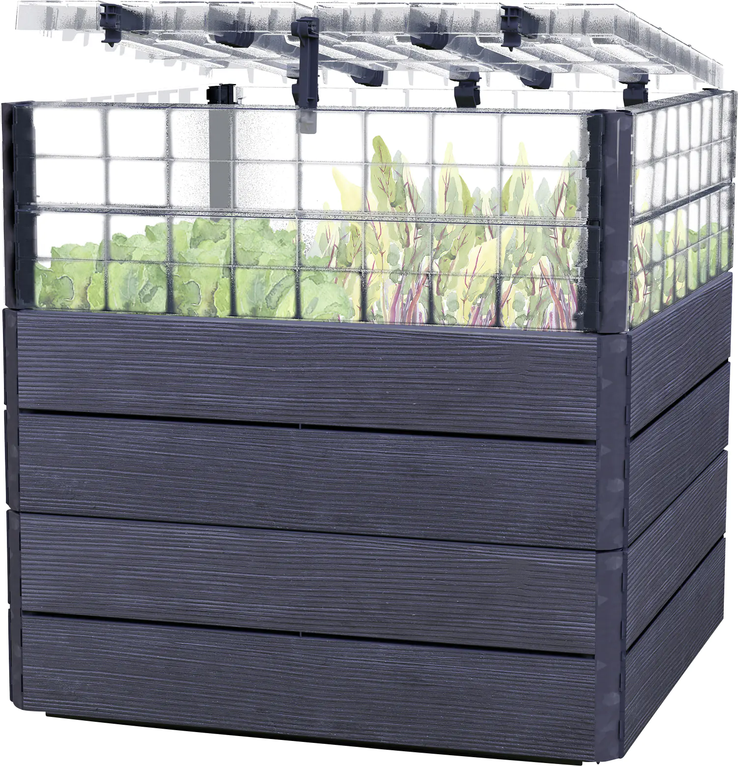 Garantia Hochbeet Ergo Quadro L TurboPlus Wood