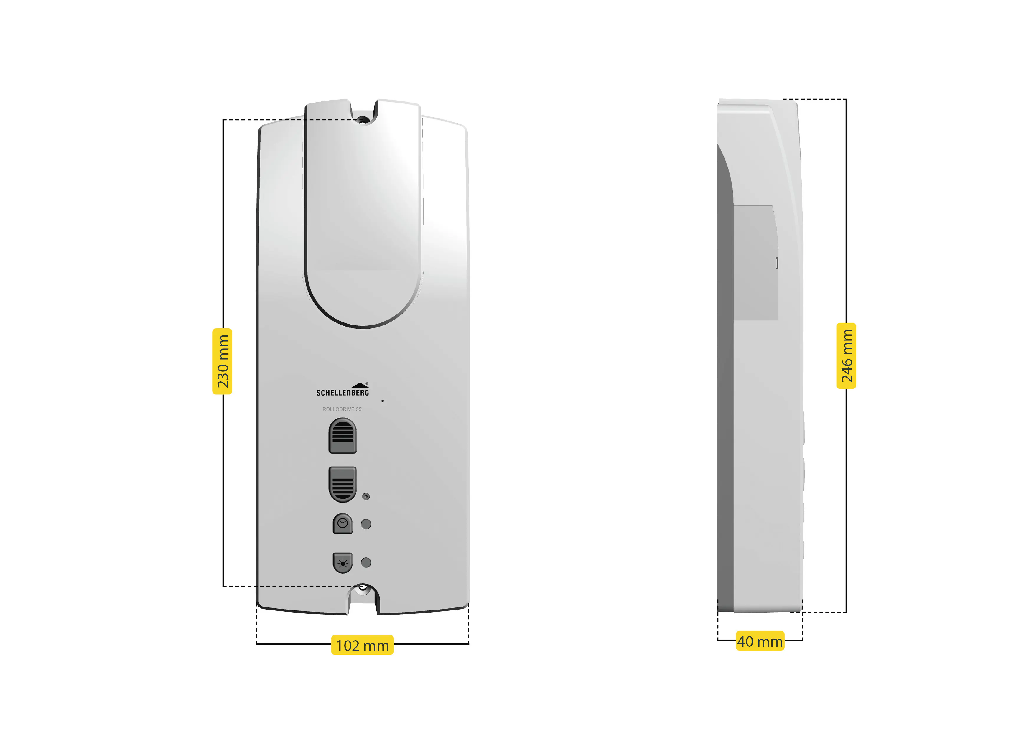 Schellenberg elektrischer Gurtwickler RolloDrive 55, für 30 kg/5,0 mÂÂ²