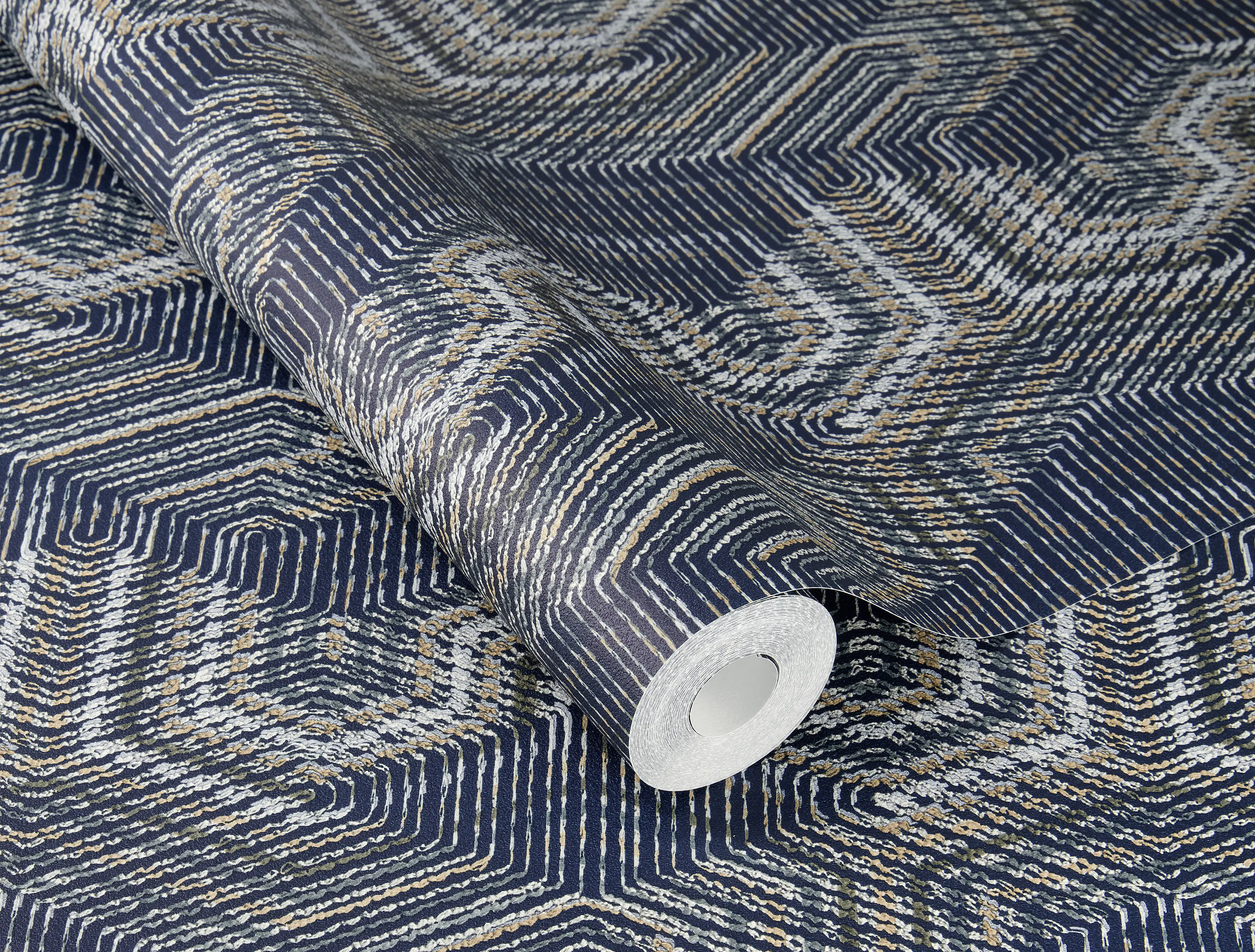 Rasch Vliestapete 751949 Blau-Dunkelblau Muster & Motive 10,05 m x 0,53 m