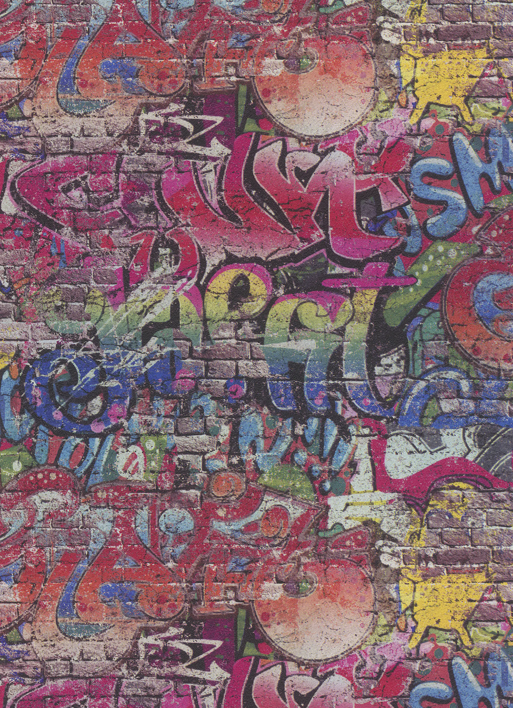 Erismann Papiertapete 05530-10 Graffiti bunt 10,05 x 0,53 m