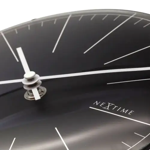 Nextime Tisch- Wanduhr Big Stripe Mini Dome Ø 20 cm schwarz