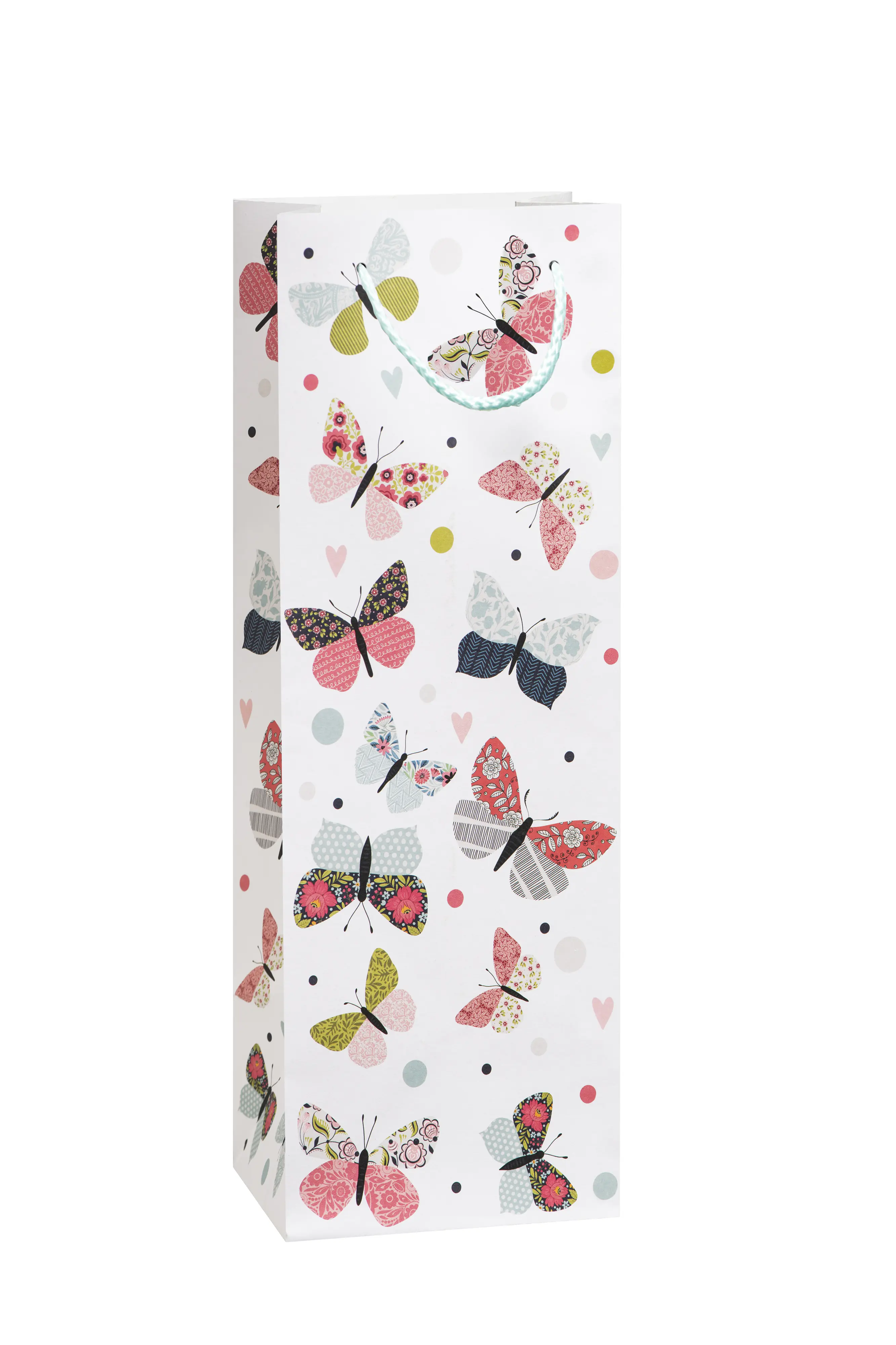 Duni Geschenktüte für Flasche Mariposa 12 x 36 cm