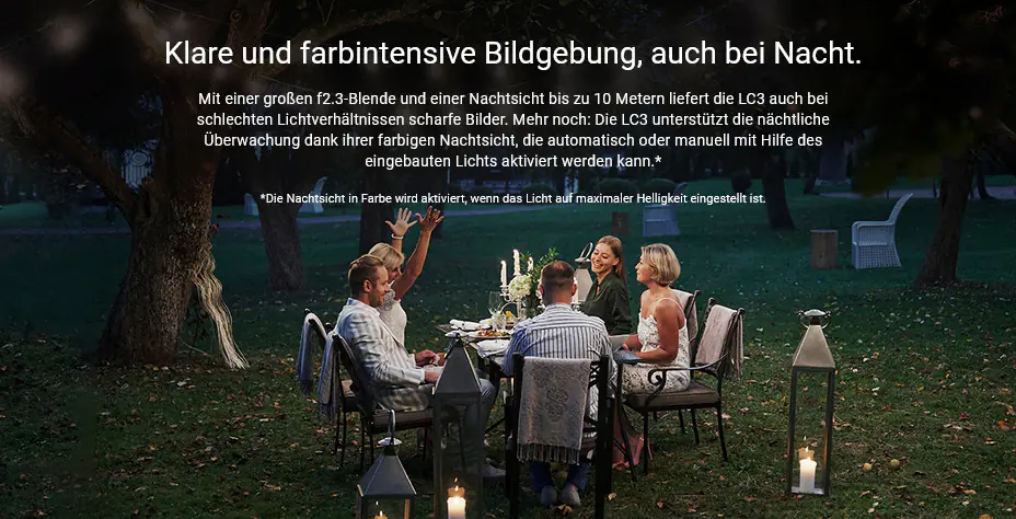 Ezviz Wlan Outdoor Kameraleuchte LC3 mit Gegensprechfunktion