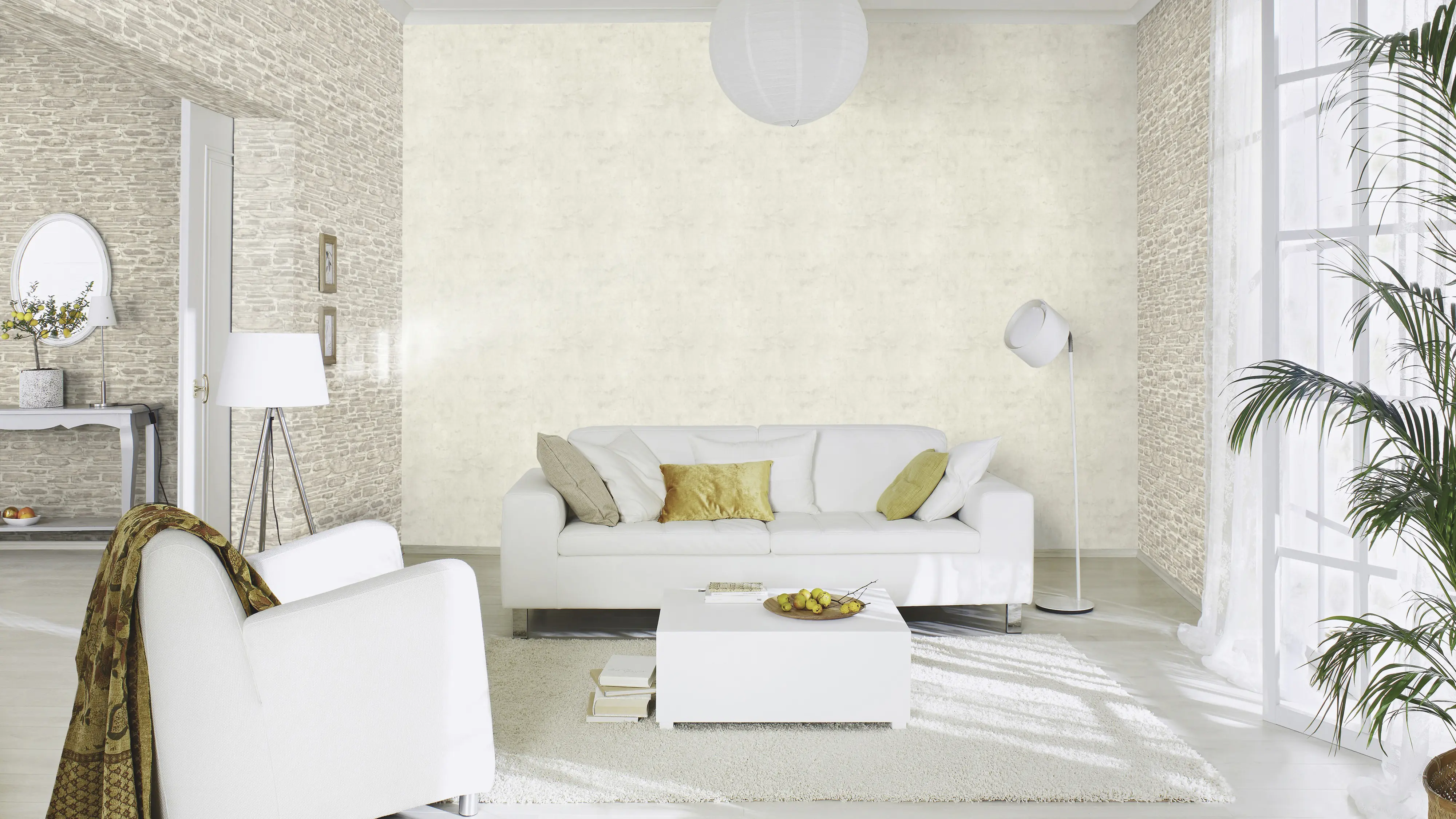 Rasch Vliestapete 407358 Tapetenwechsel betonoptik creme 10,05 x 0,53 m