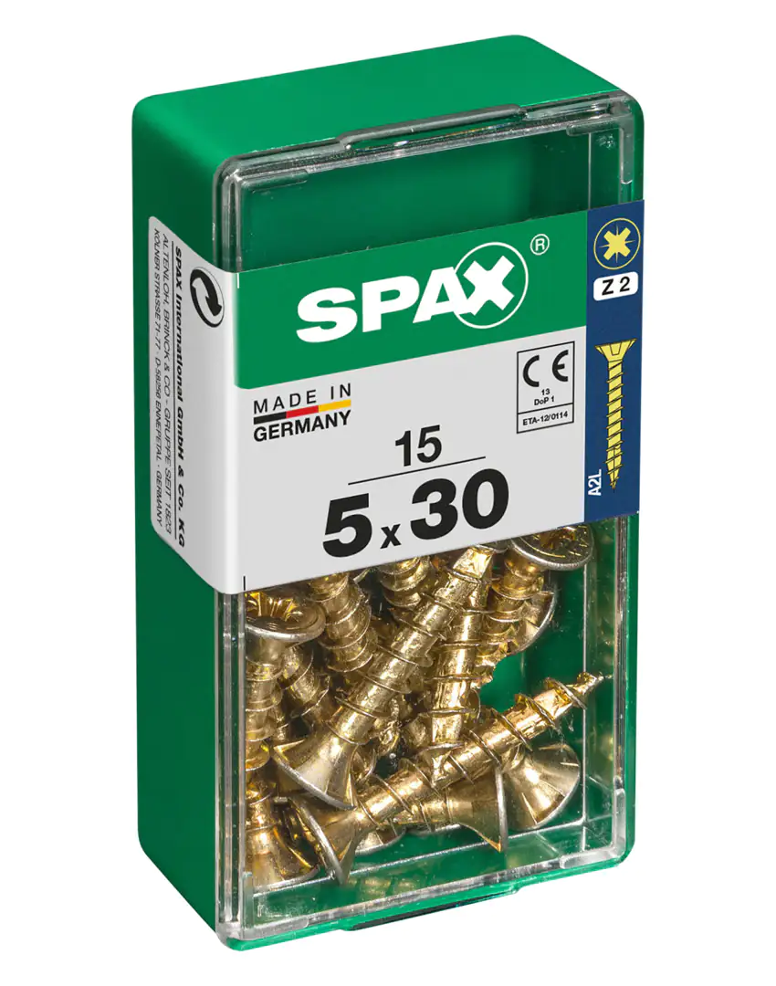Spax Universalschrauben 5.0 x 30 mm PZ 2 - 15 Stk.