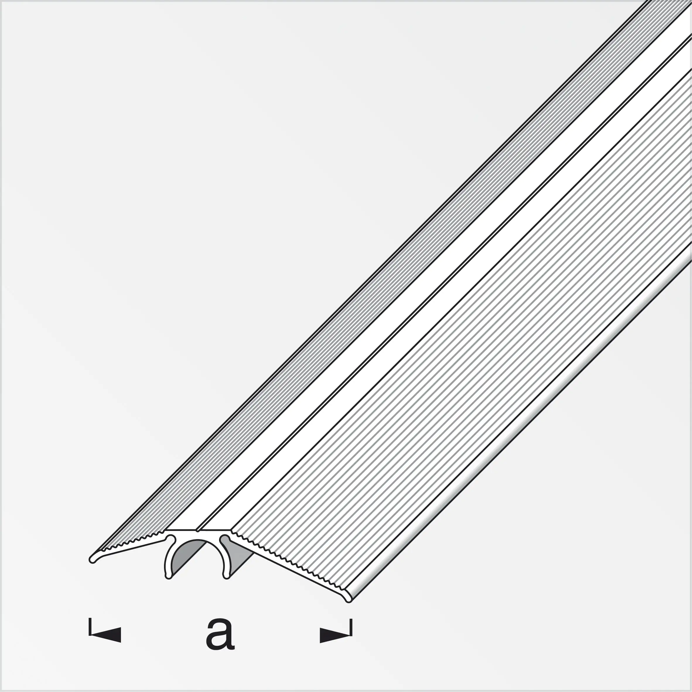 alfer Niveauausgleichs-Profil Aluminium titan 4 cm -Länge 2000 cm