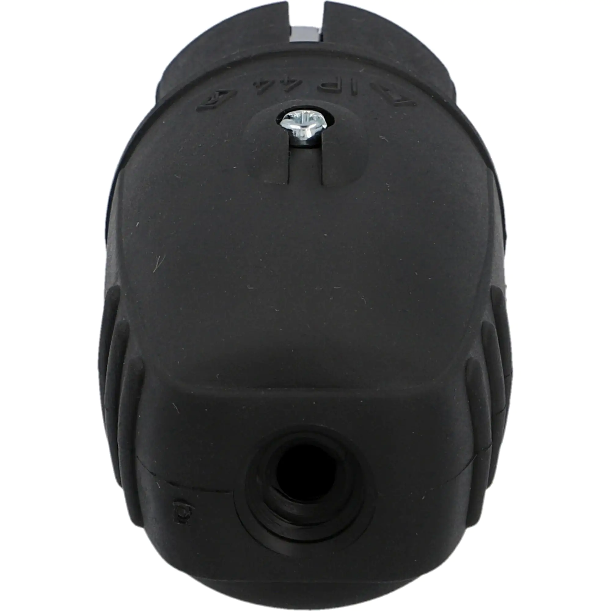 Schutzkontakt-Stecker Gummi PVC-Ein IP44, mit Knickschutz, schwarz